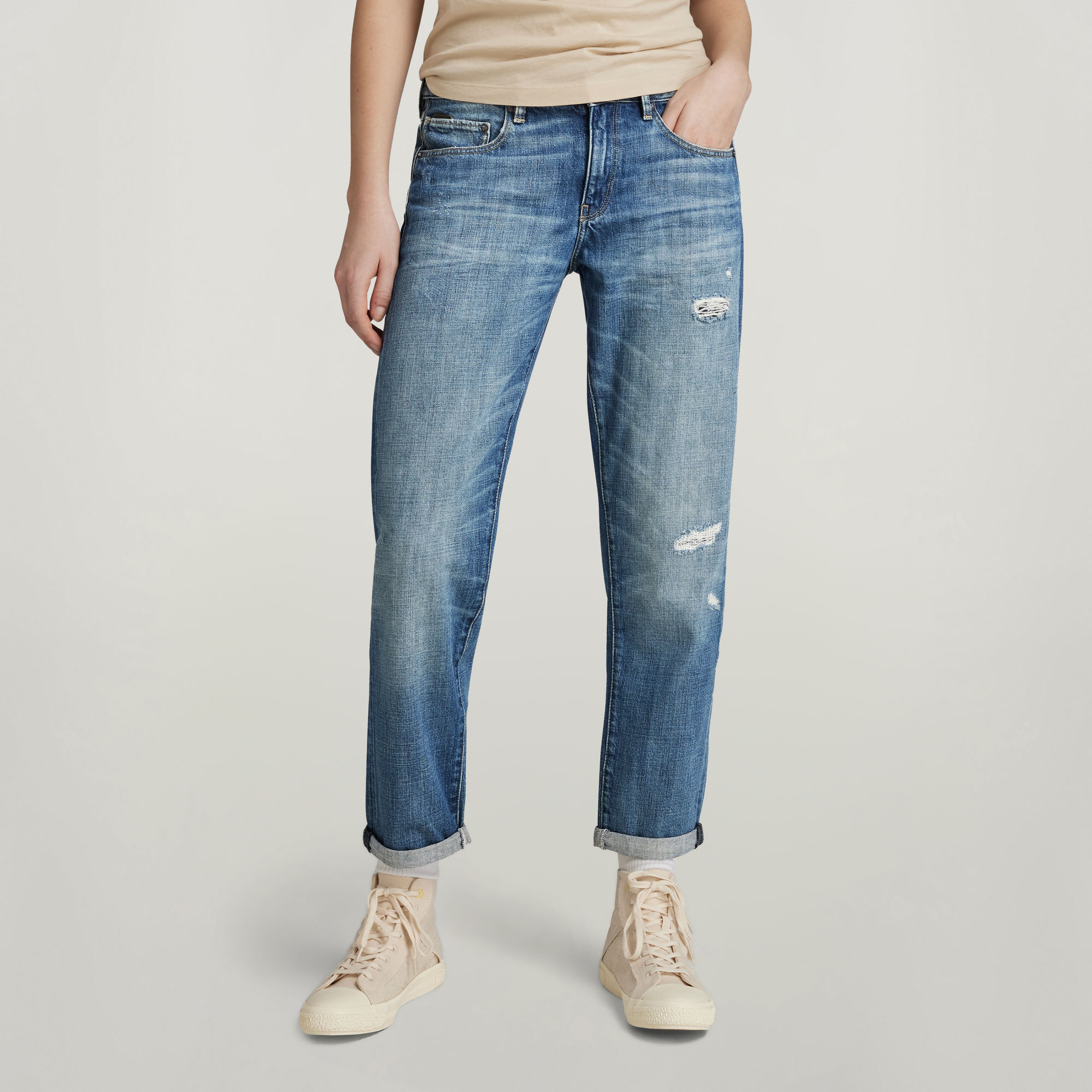 

Kate Boyfriend Jeans - Mittelblau - Damen