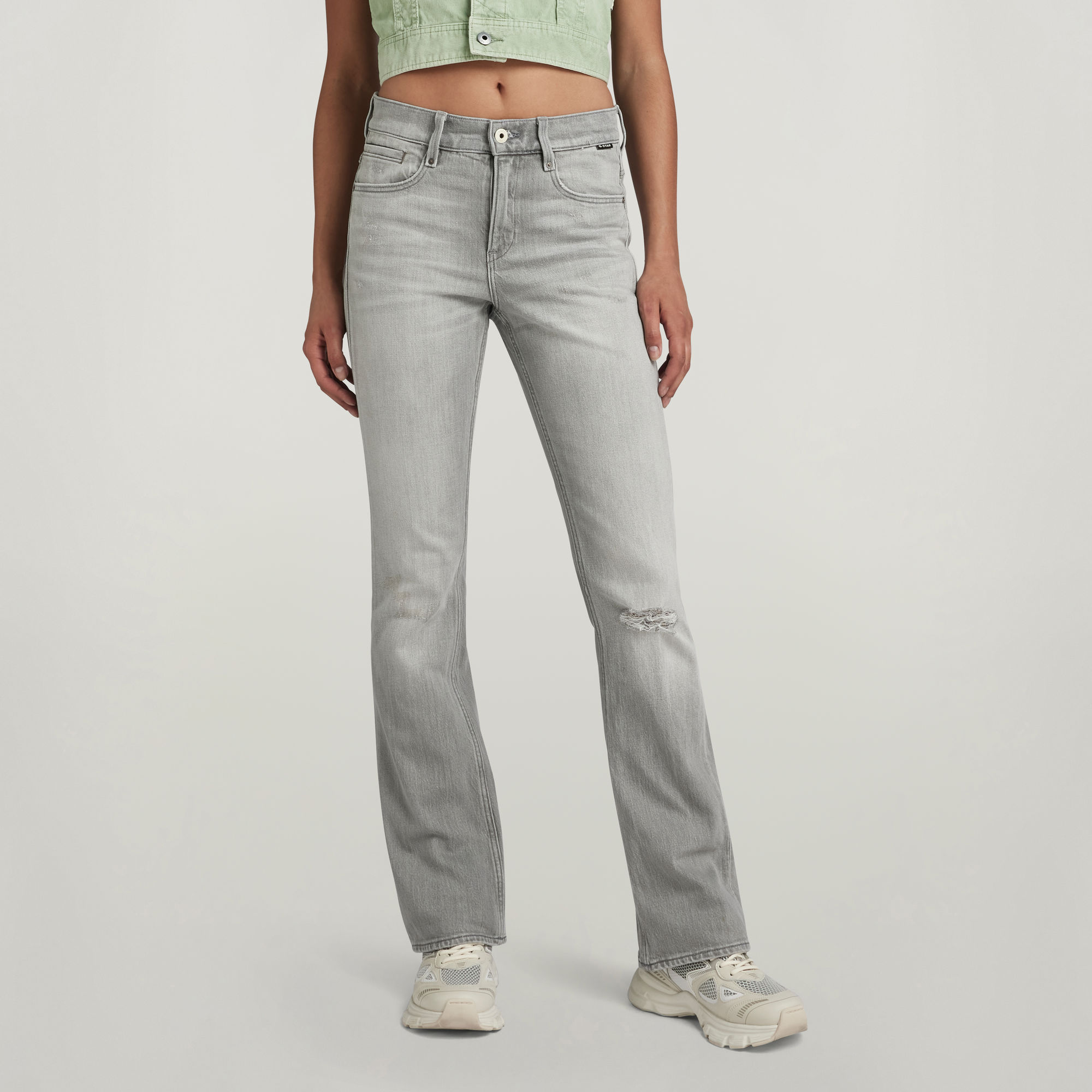 Noxer Bootcut Jeans - Grau - Damen