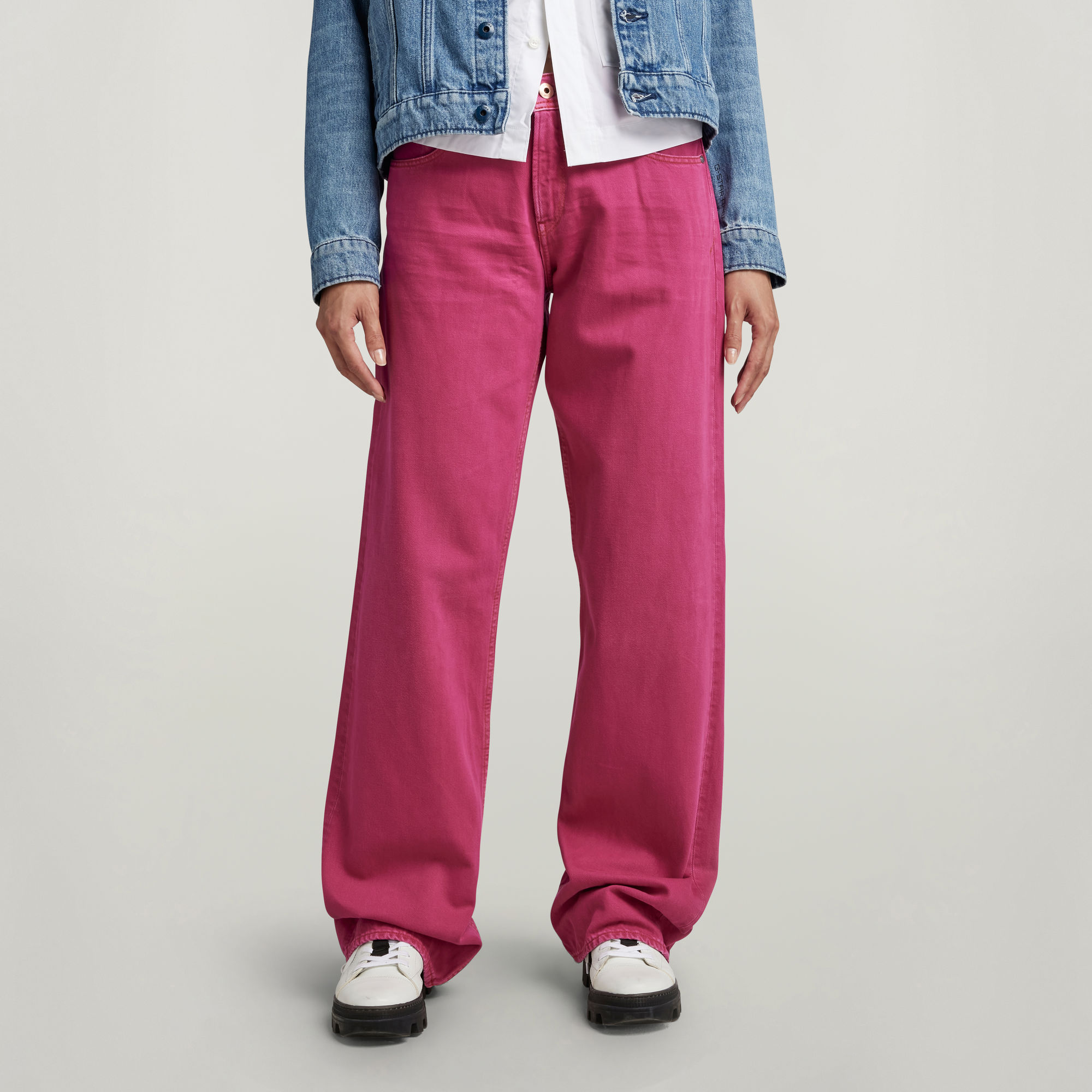 

Judee Low Waist Loose Jeans - Roze - Dames