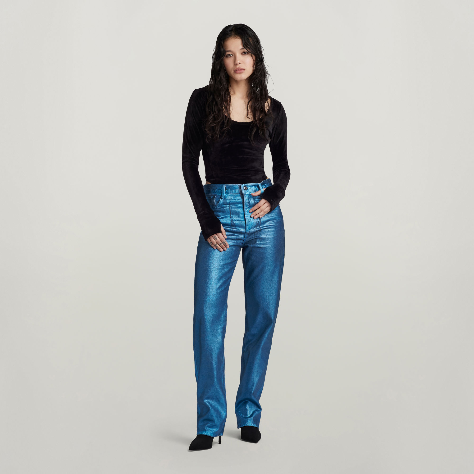 

Viktoria High Straight Jeans - Dark blue - Women