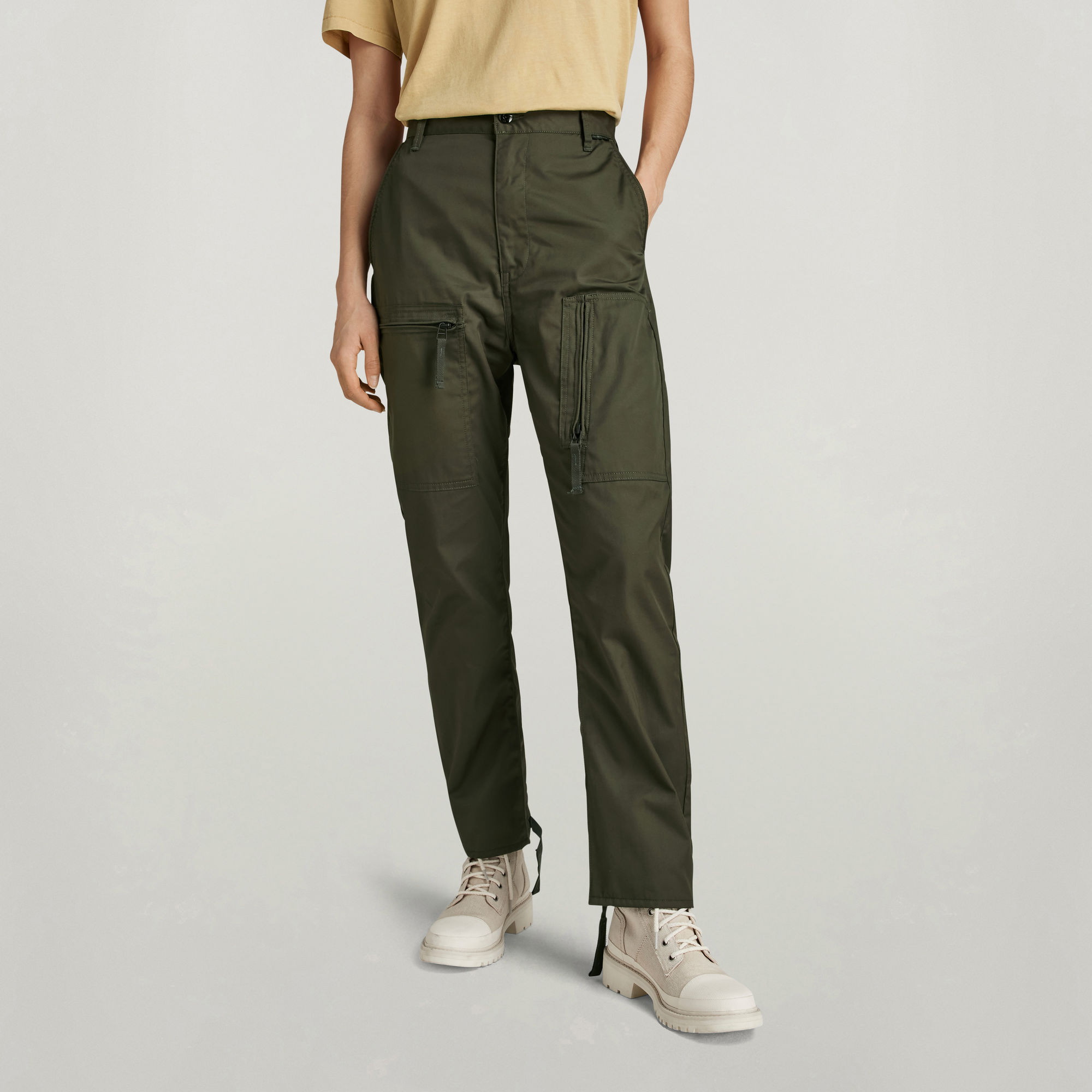

Cargo Broek 3D Boyfriend - Grijs - Dames