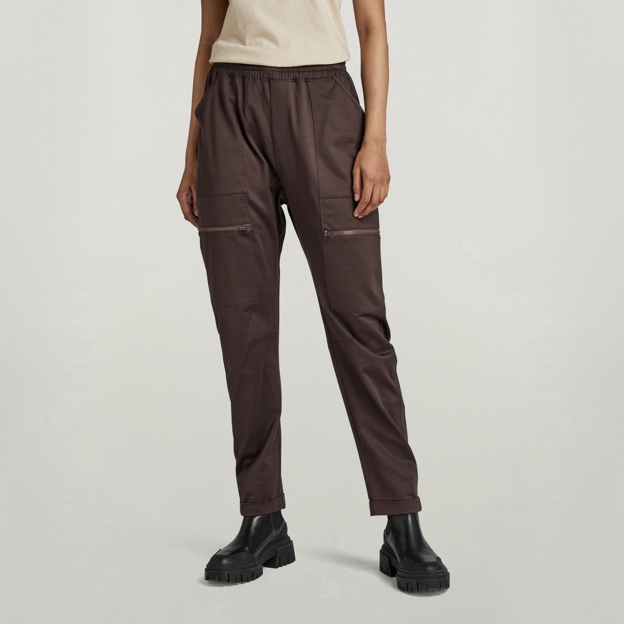 

Cargo 3D Boyfriend Track Pants - Brown - Women