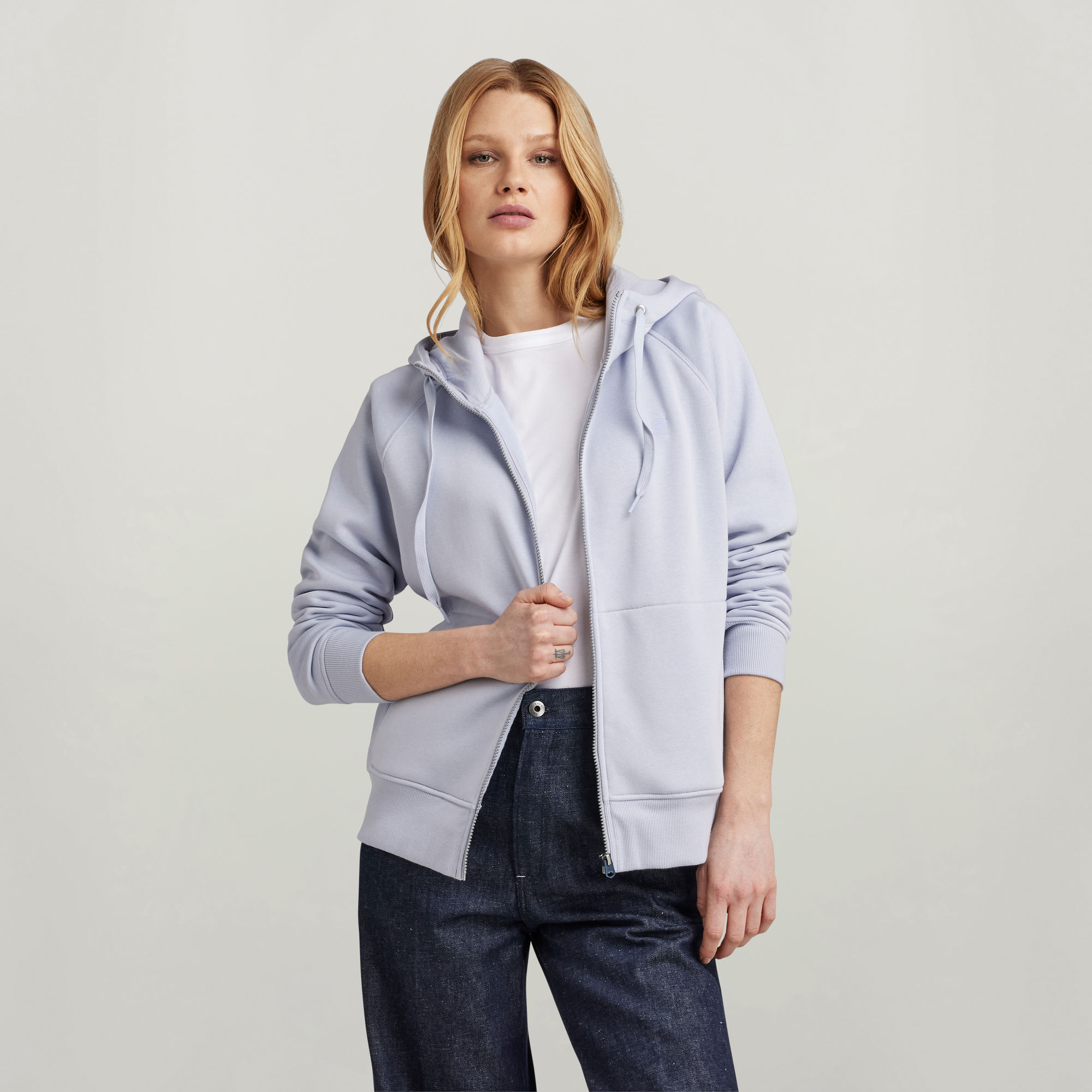 G-Star RAW Premium Core 2.1 Hoodie Met Rits - Grijs - Dames