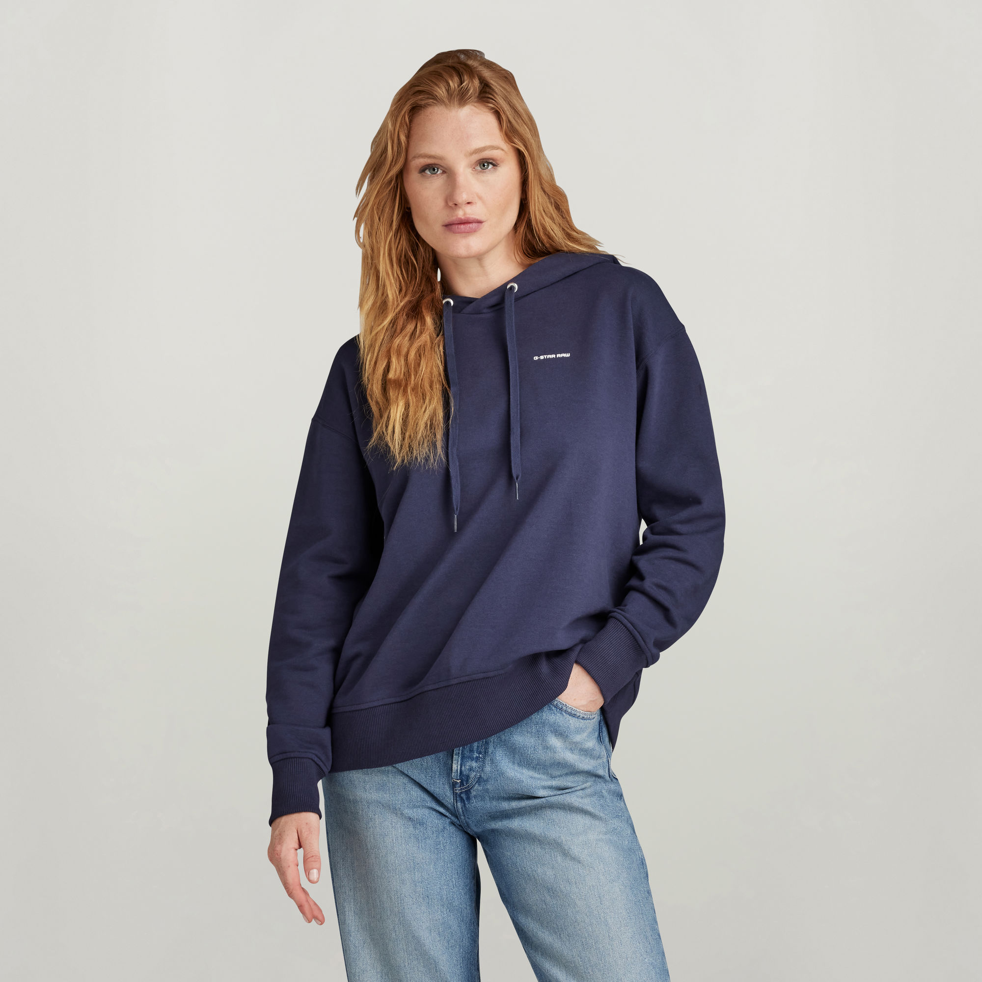 Graphic Core Hooded Sweatshirt - Dunkelblau - Damen