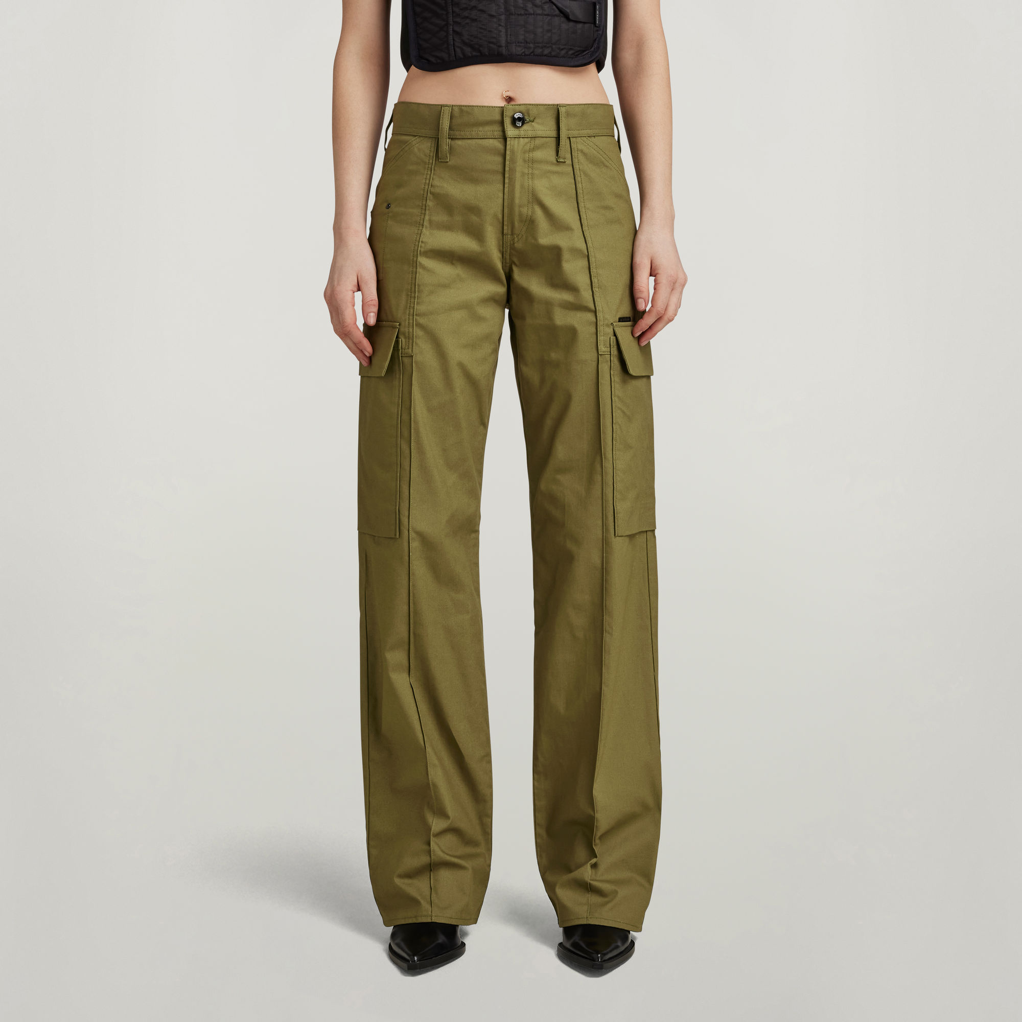 

Judee Low Waist Loose Pants - Green - Women