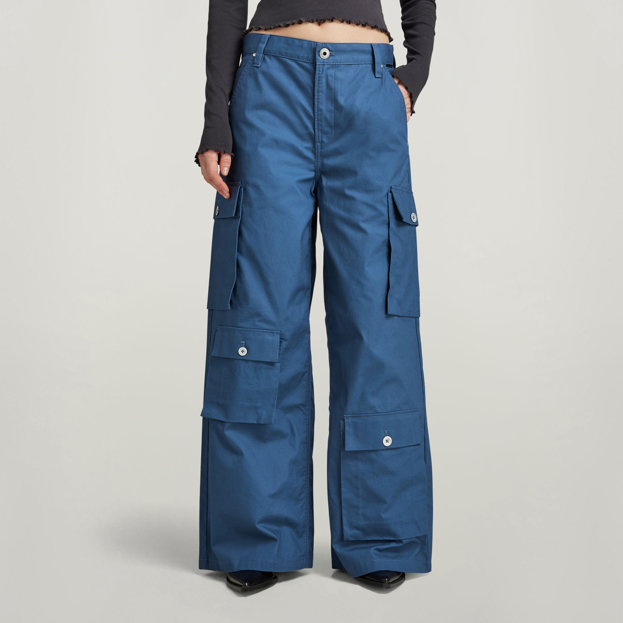 

Mega Cargo Broek - Midden blauw - Dames