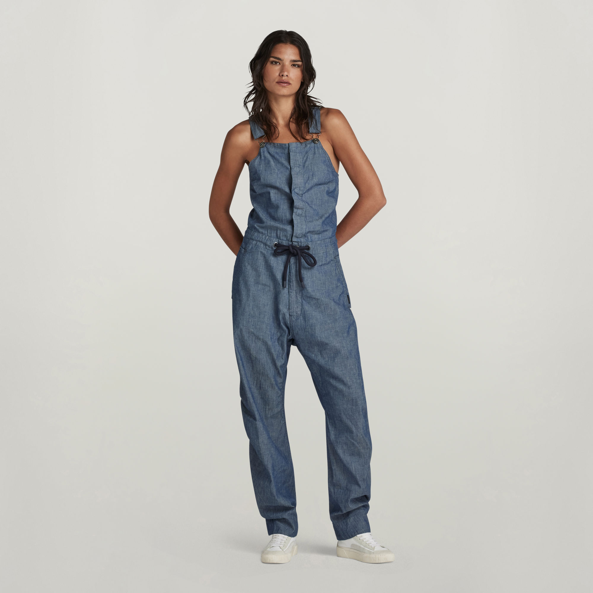 

3D Bib Oversized Overall - Dark blue - Women