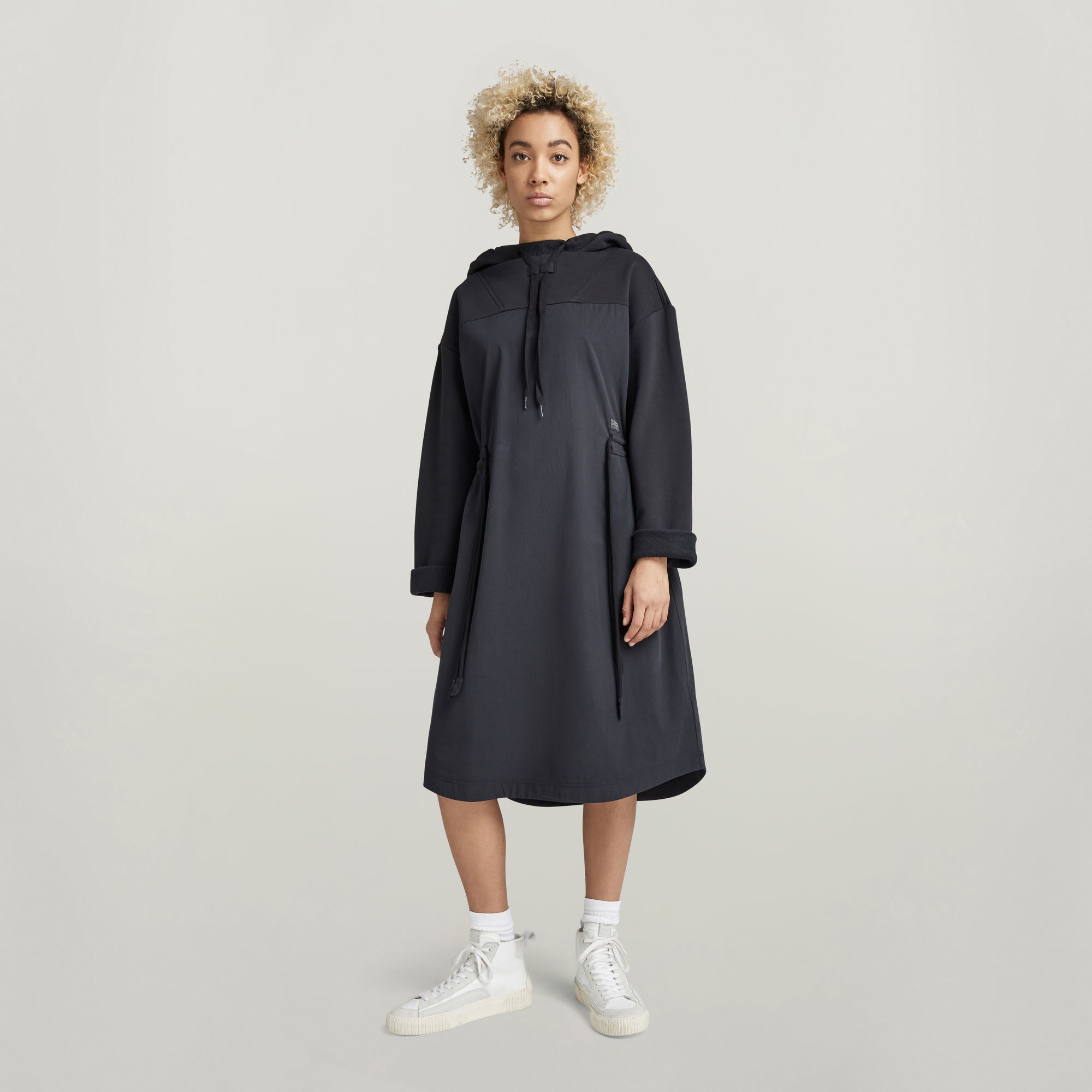 

Anorak Hoodie Dress - Black - Women