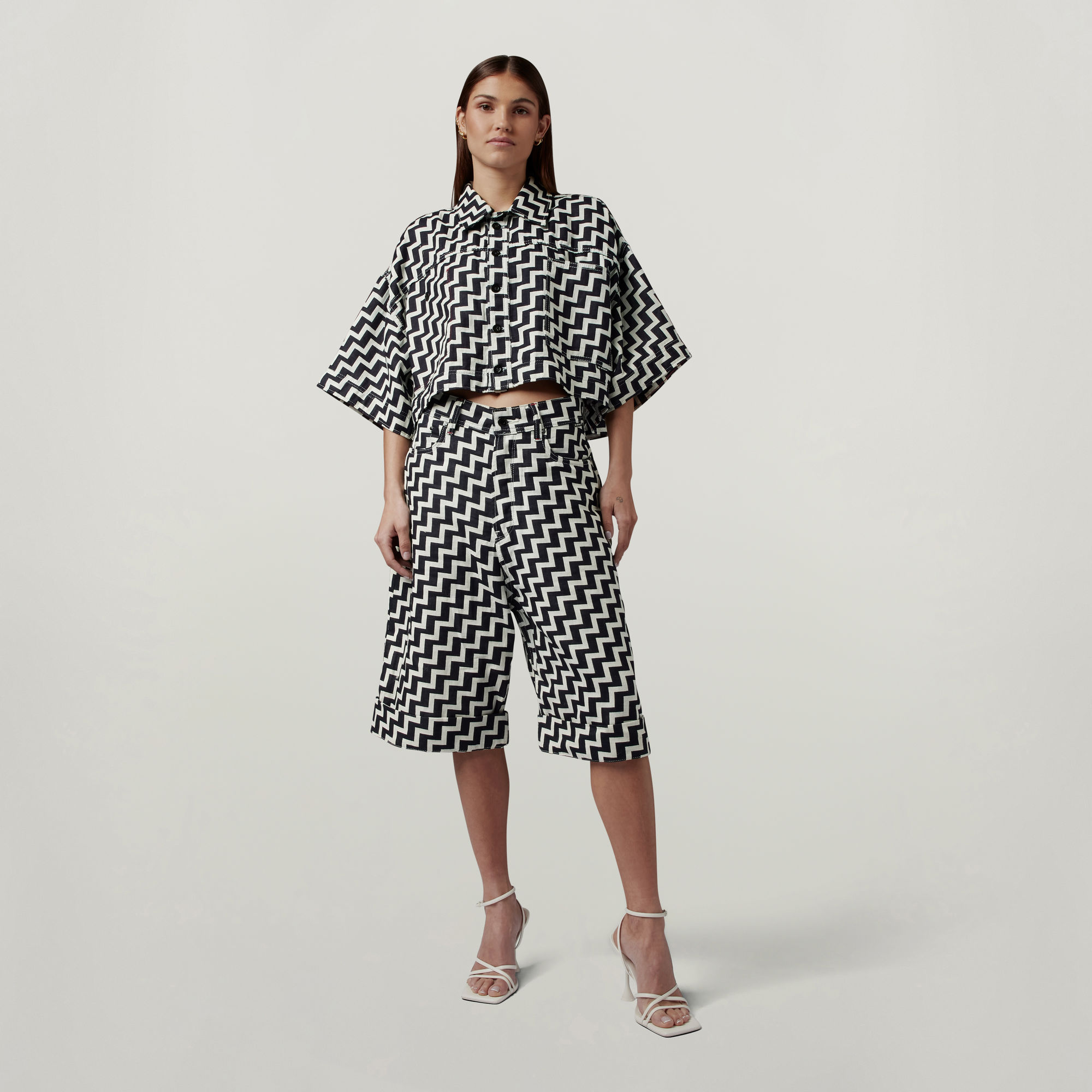 

Premium E Cropped Shirt - Donkerblauw - Dames