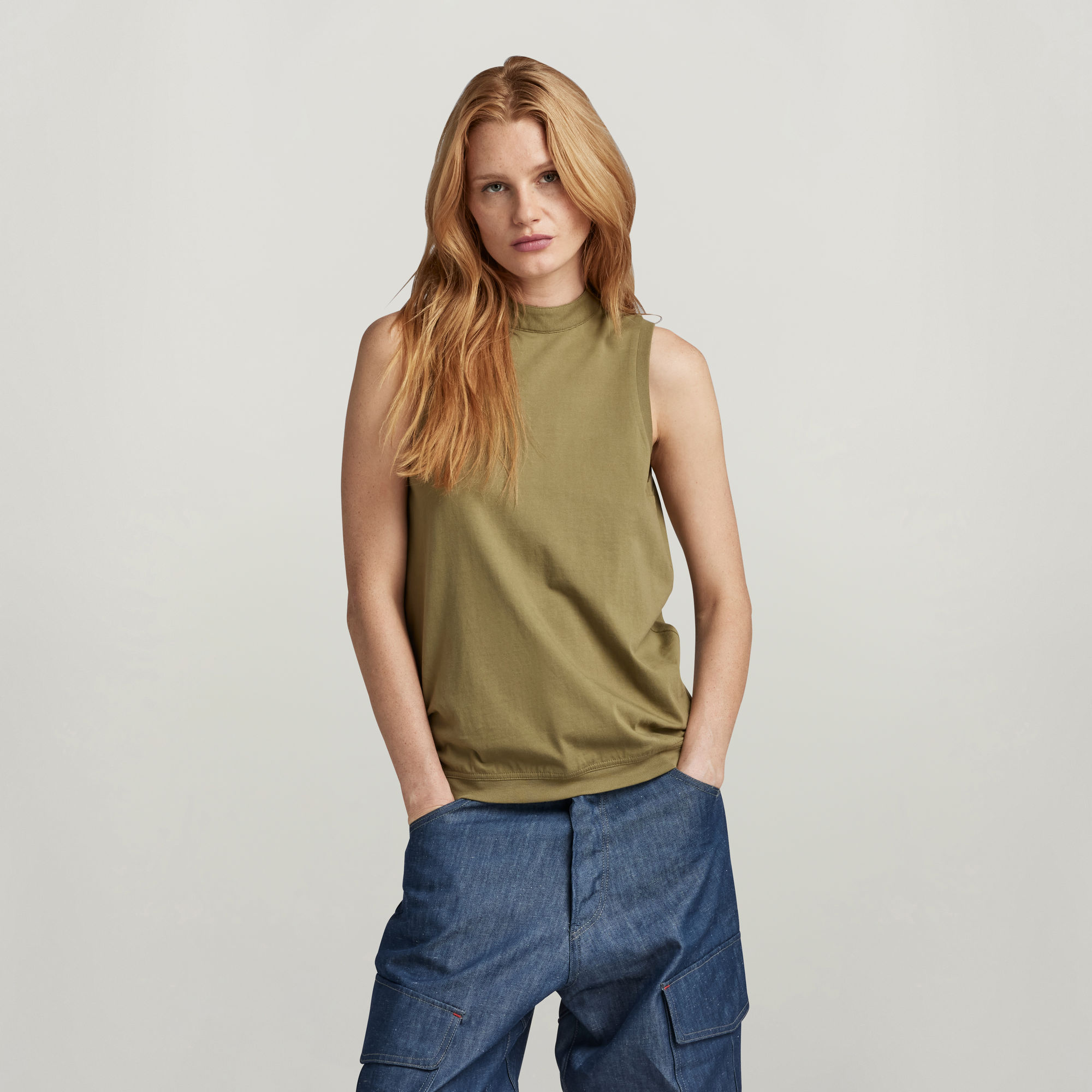 

Gebreide Top Open Back - Groen - Dames