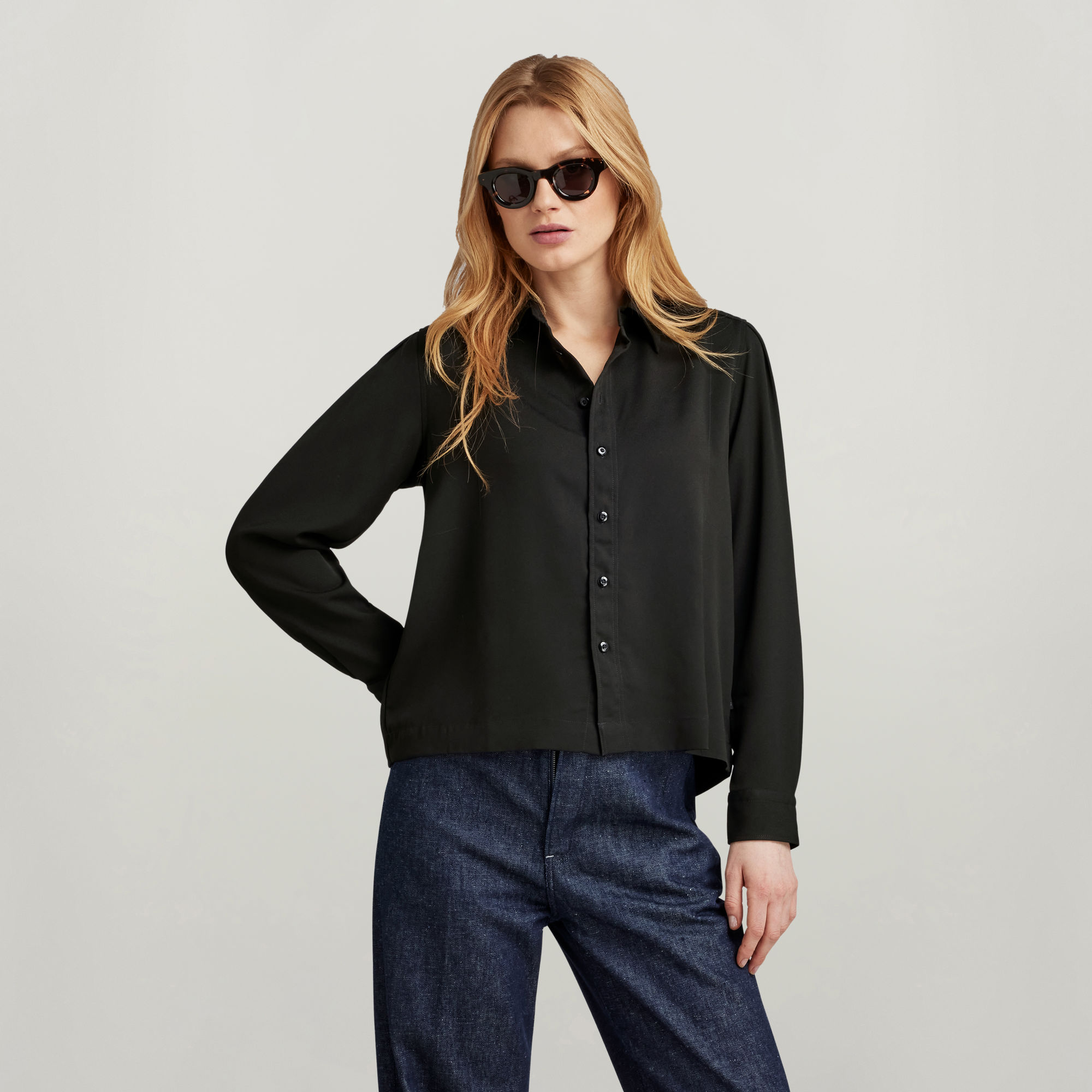 G-Star RAW Boxy Shirt Zwart Dames