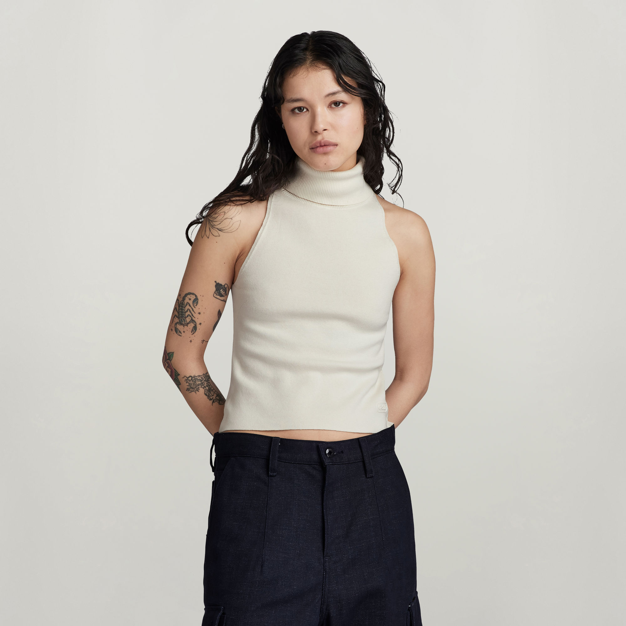 

NY RAW Slim Knitted Top - Beige - Women