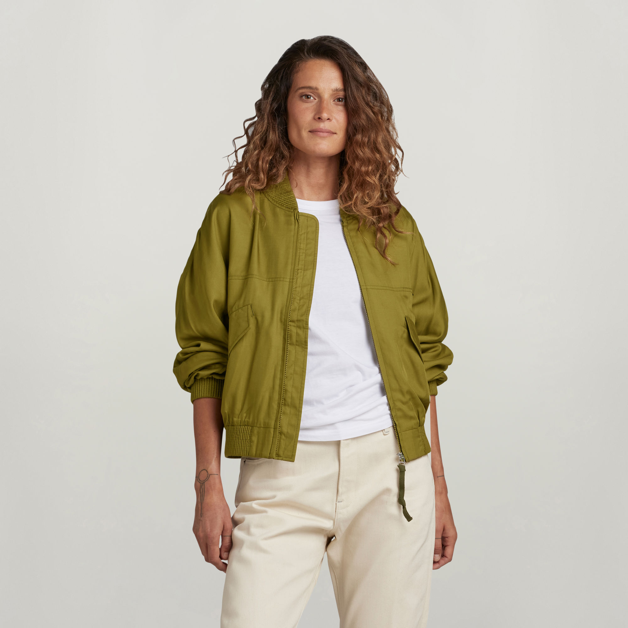 

Everyday Bomber Overshirt - Green - Women