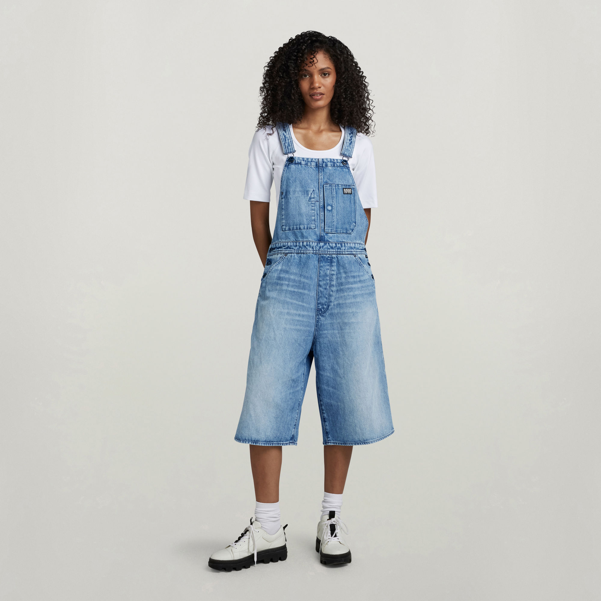 Short Bib Overall - Hellblau - Damen