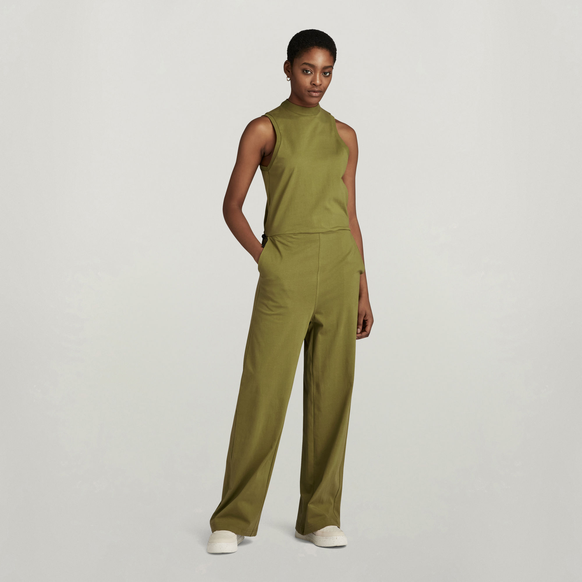 Open Back Jumpsuit - Grün - Damen