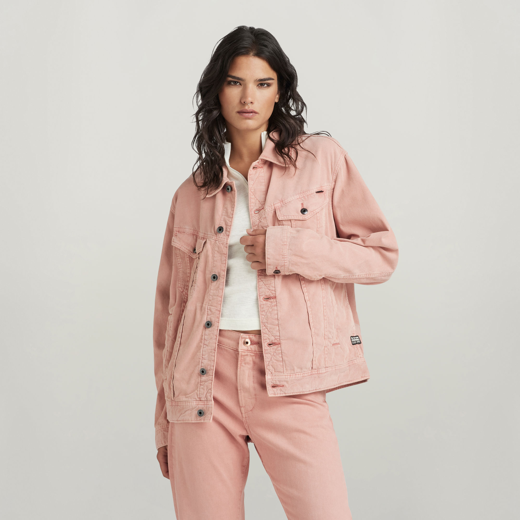 Oversized Western Jacke Evergreen - Pink - Damen