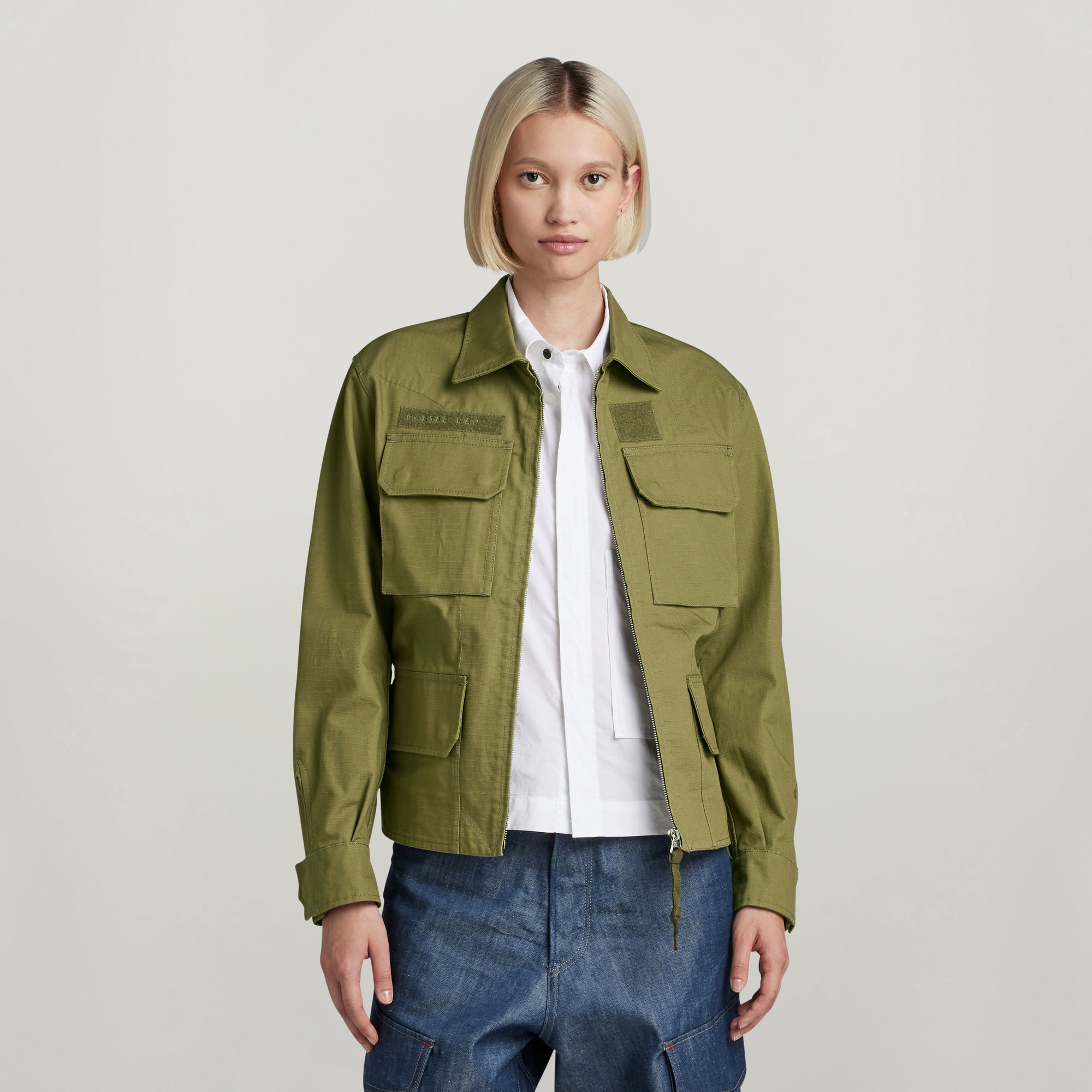 Blouson Jacke - Grün - Damen