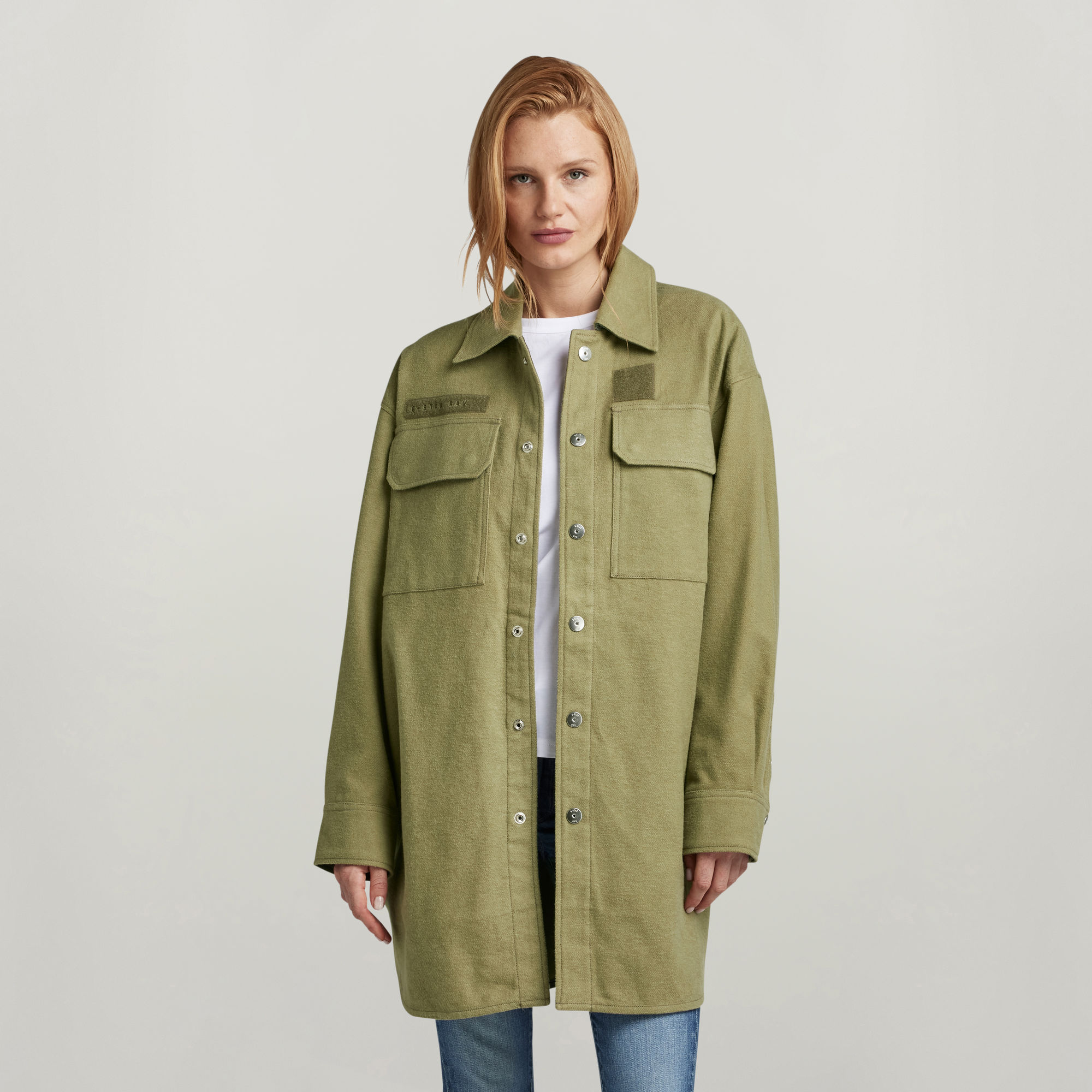 

Oversized Overshirt - Green - Women