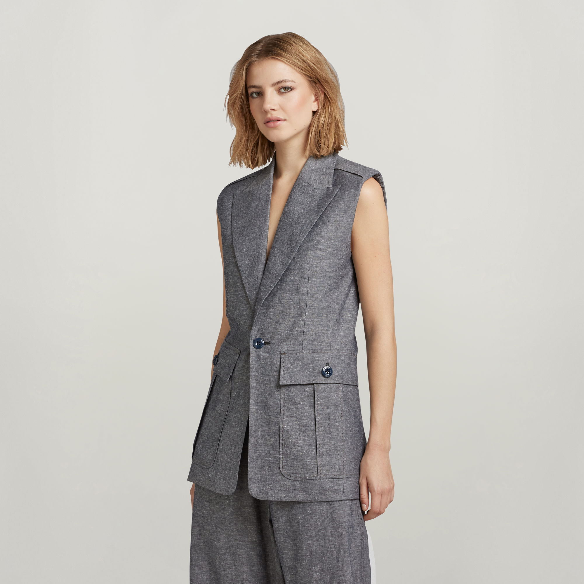 Sindhu Sleeveless Blazer - Mehrfarbig - Damen