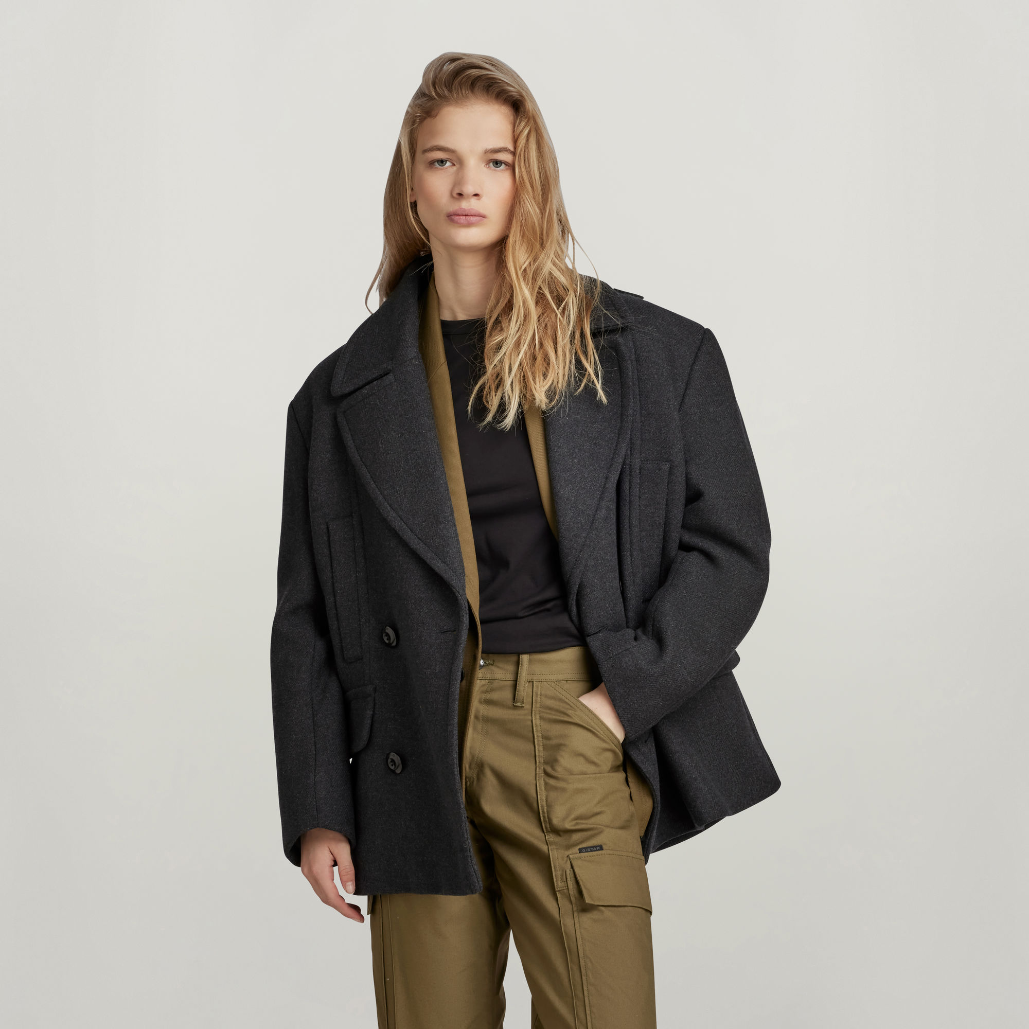 

Premium Oversized Blazer Heavy Wool - Grijs - Dames