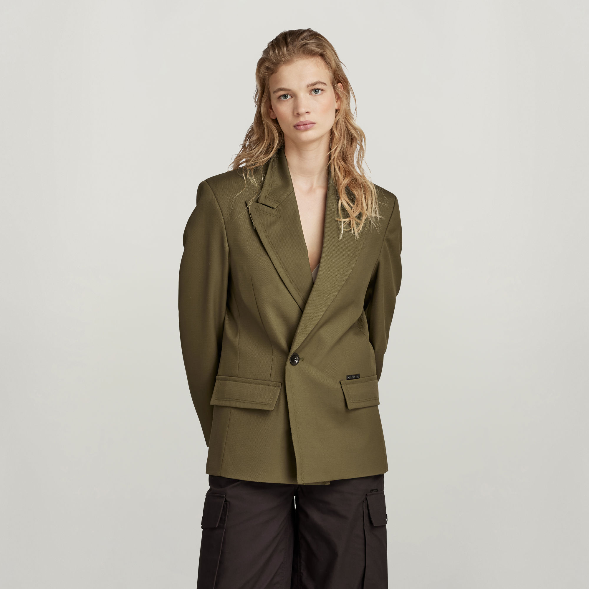 Wool Blazer - Grün - Damen