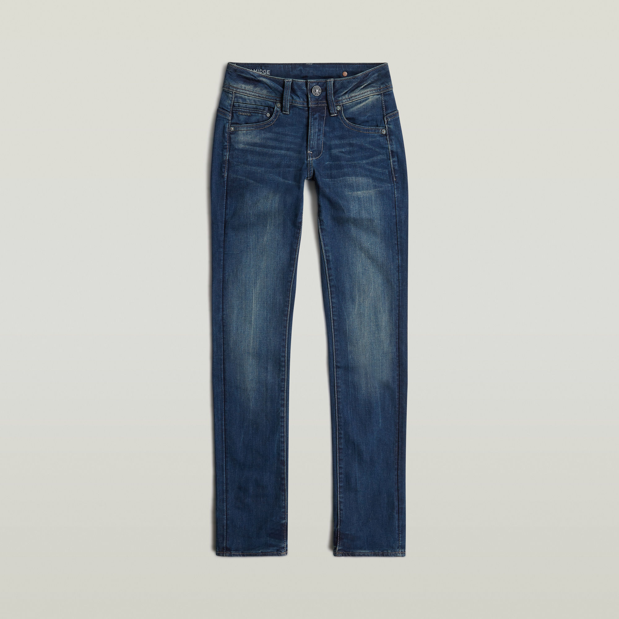 G-Star RAW Midge Straight Jeans II Donkerblauw Dames