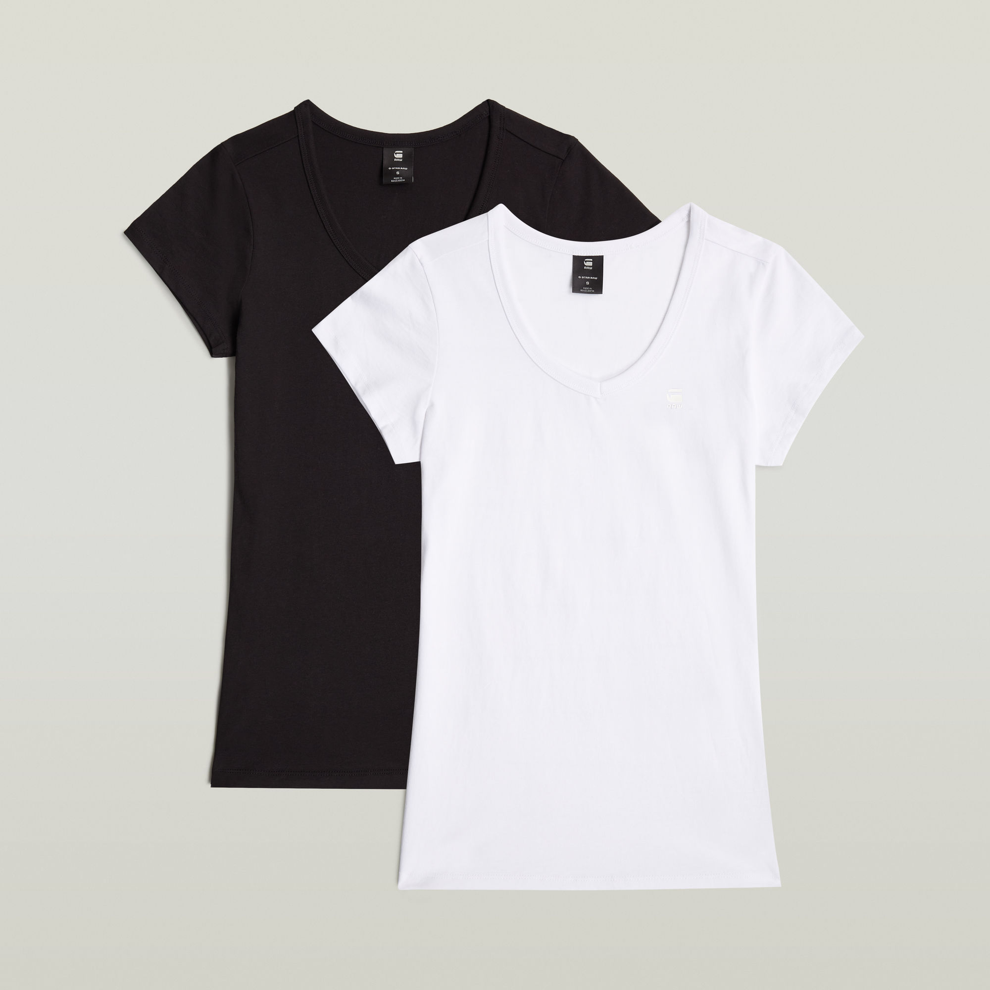G-Star RAW Slim V-Hals Top 2 Stuks Meerkleurig Dames