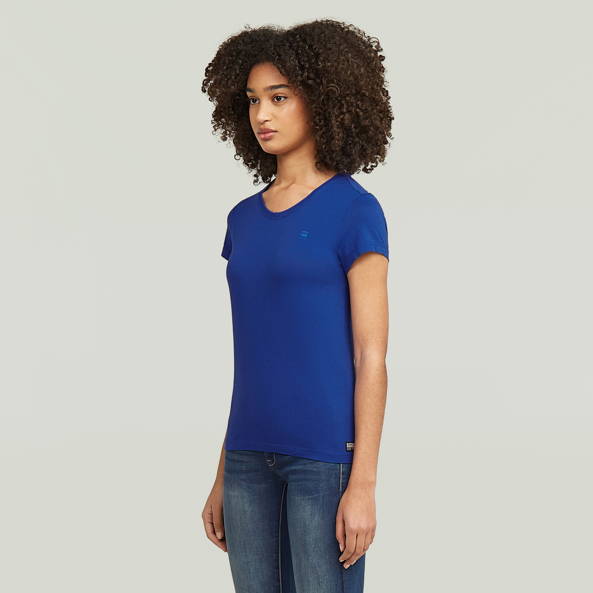 G-Star RAW Eyben Slim Top 2.0 Midden blauw Dames