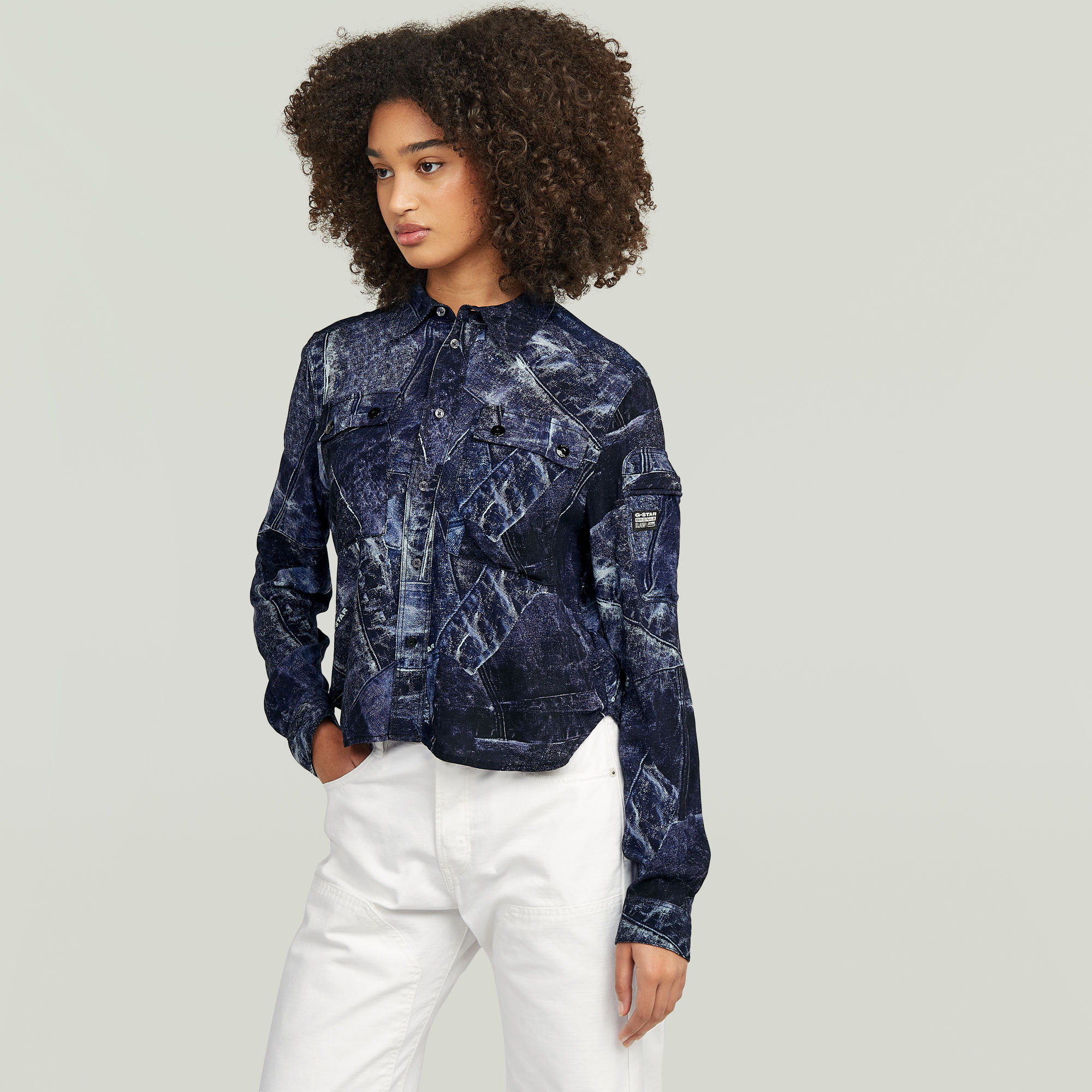 G-Star RAW Print Blouse Meerkleurig Dames