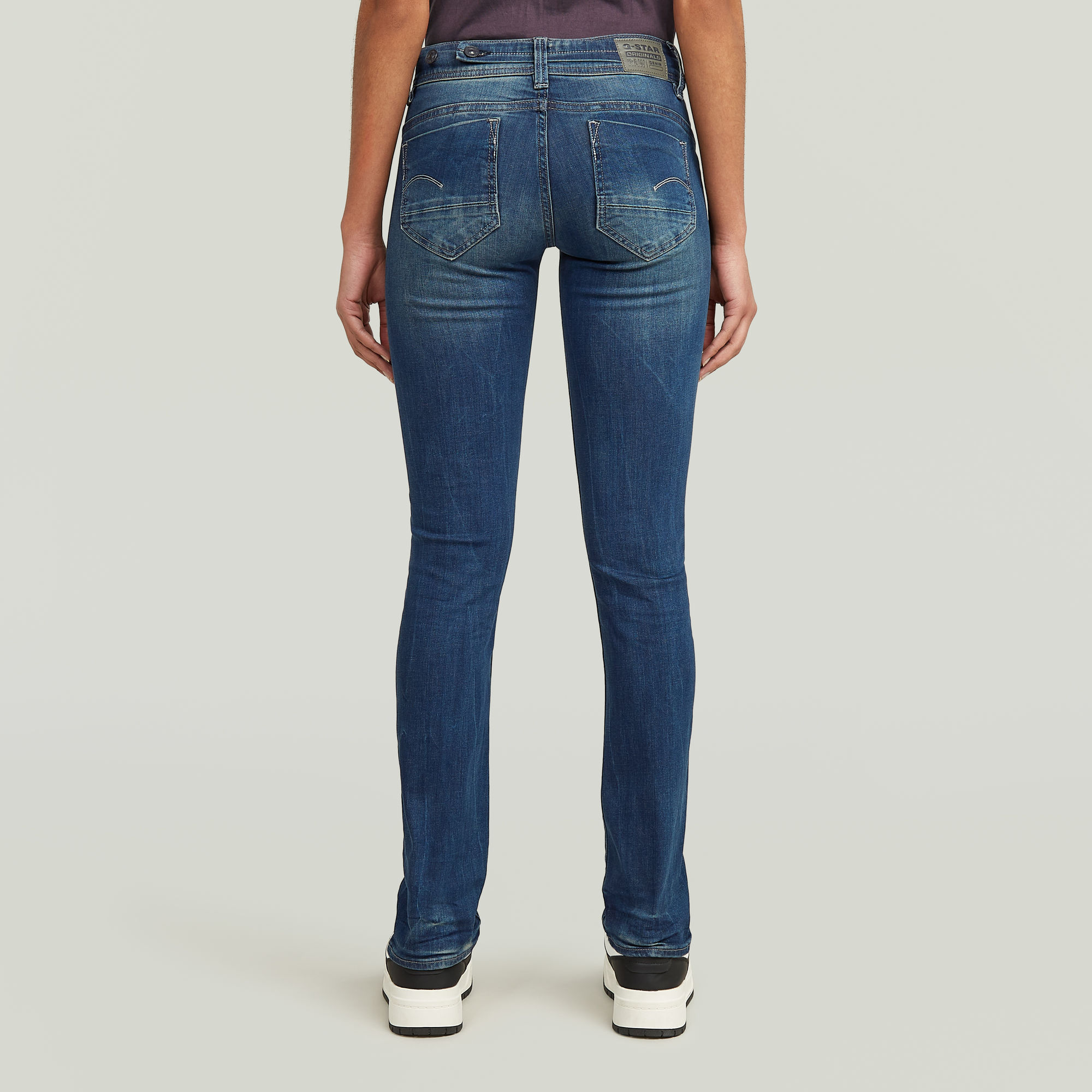 G-Star RAW Midge Straight Jeans II Donkerblauw Dames