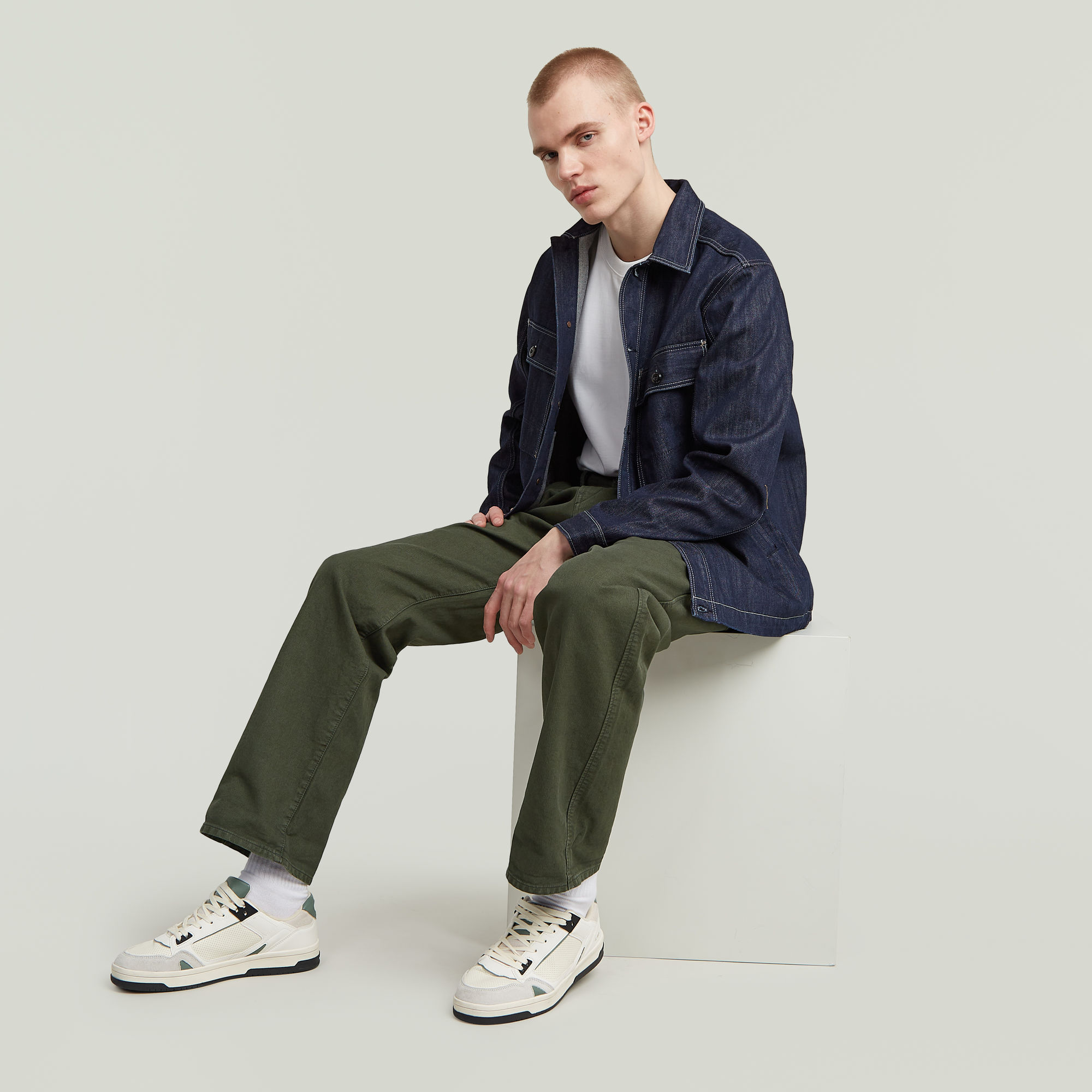 G-Star RAW Pleated Chino Relaxed Grijs Heren