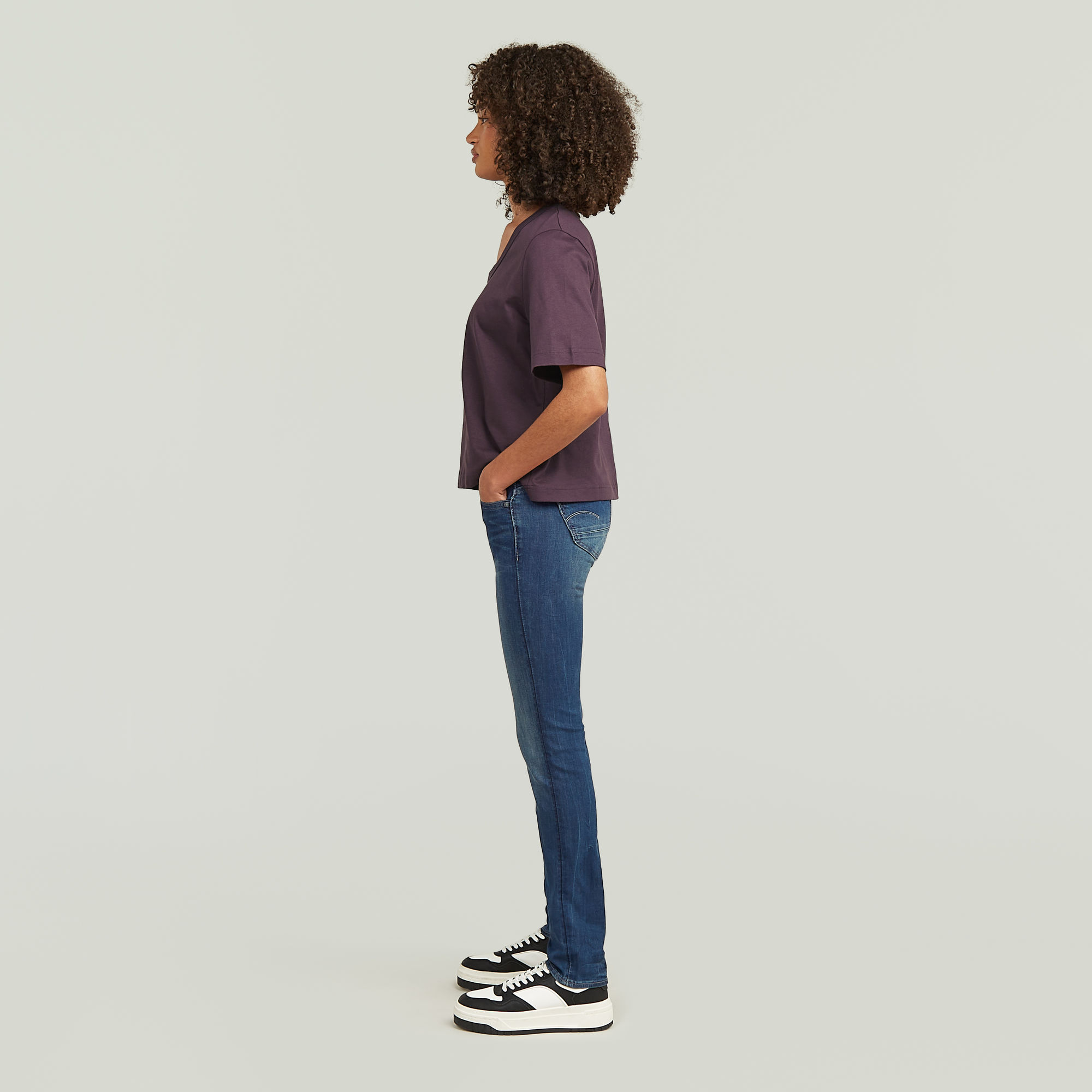 G-Star RAW Midge Straight Jeans II Donkerblauw Dames