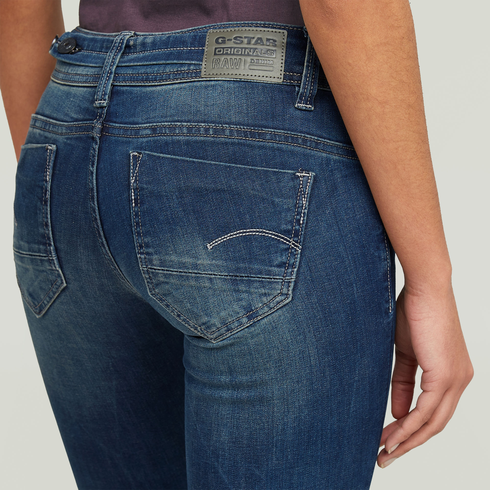 G-Star RAW Midge Straight Jeans II Donkerblauw Dames