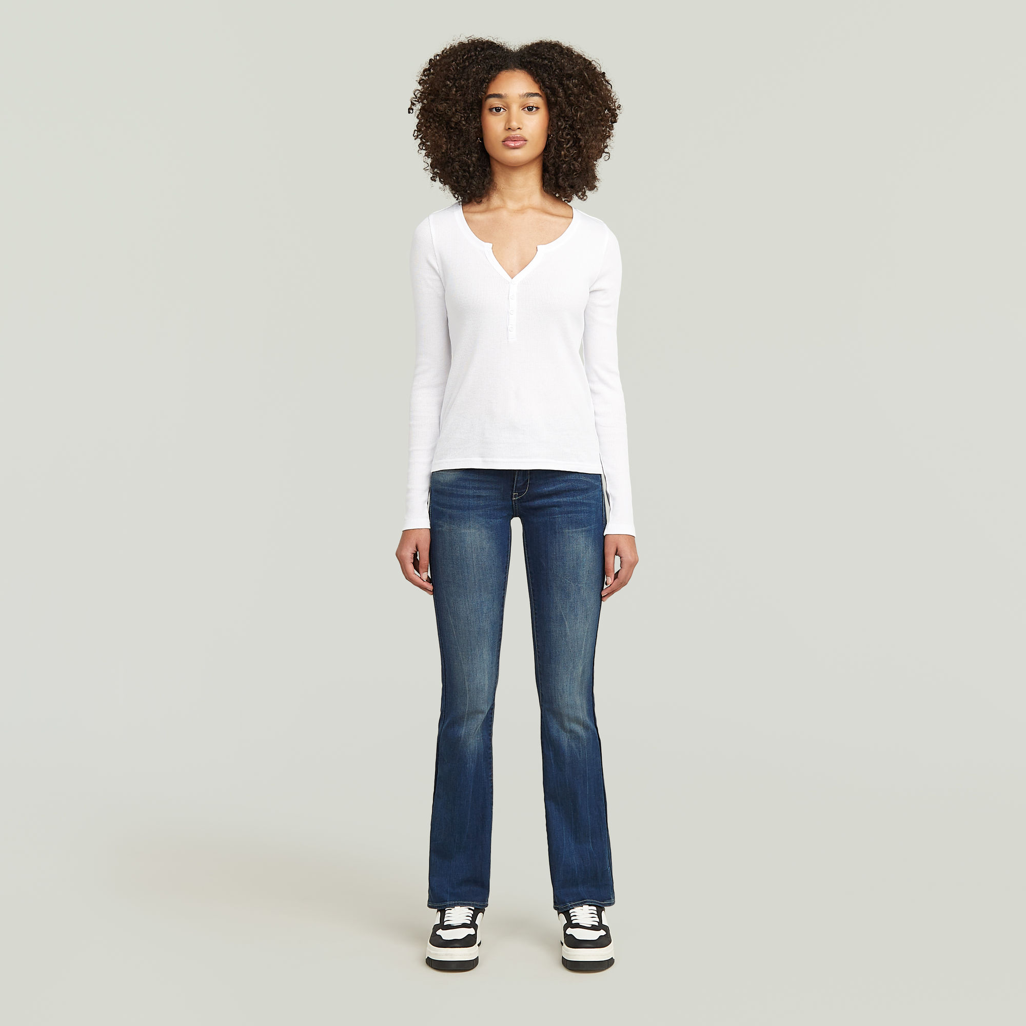 Thumbnail - Midge Bootcut Jeans II - Dunkelblau - Damen