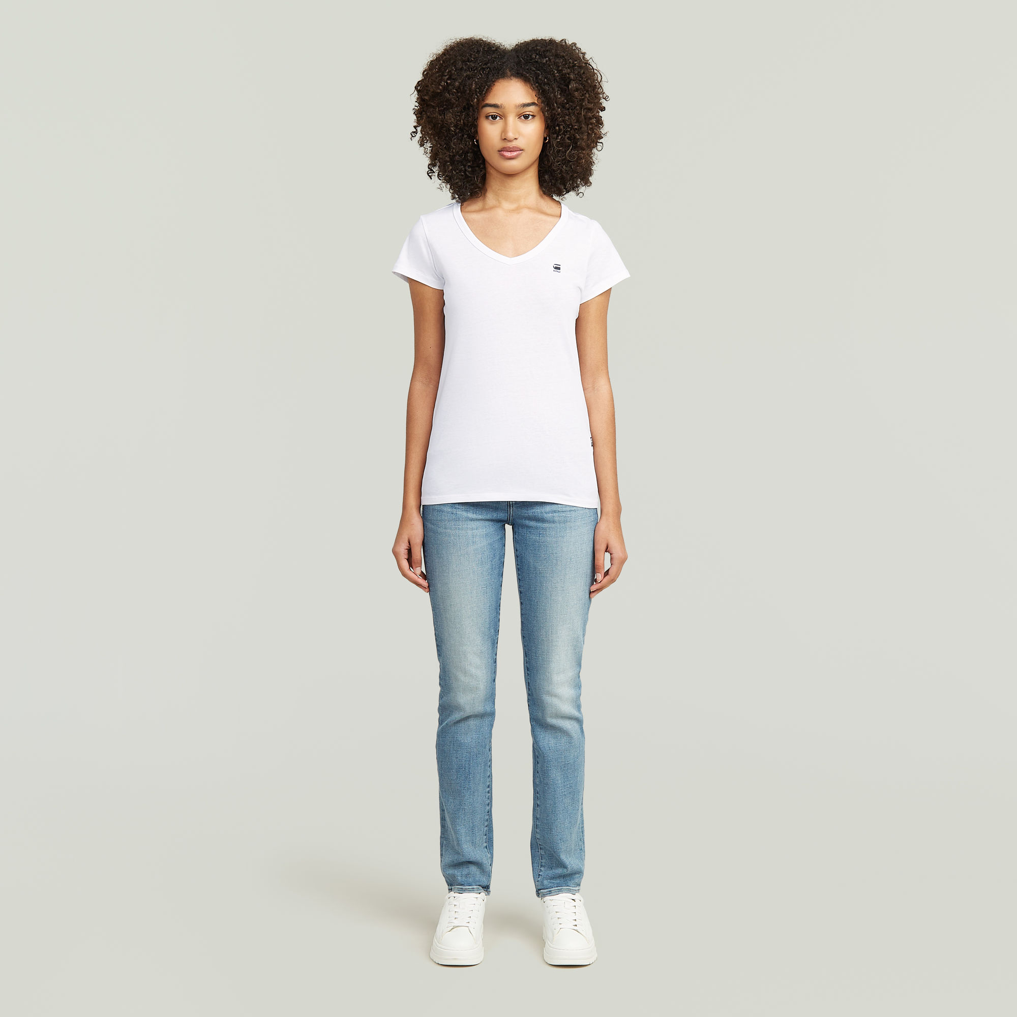 G-Star RAW Slim V-Hals Top 2 Stuks Wit Dames