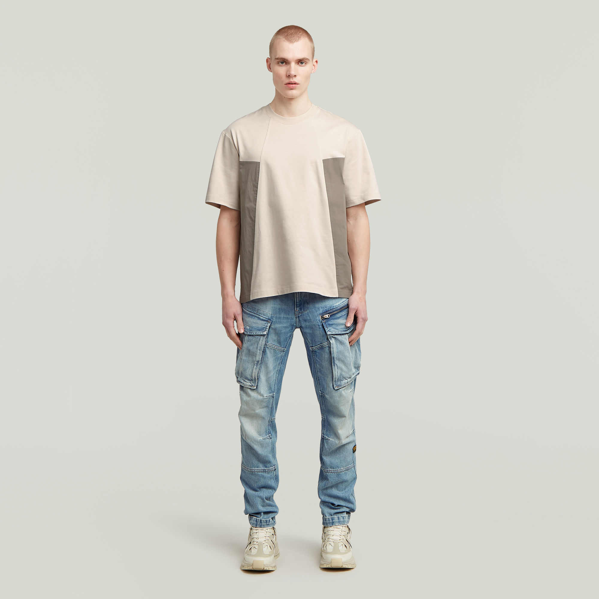 G-Star RAW A-Line Woven Mix Boxy T-shirt Wit Heren