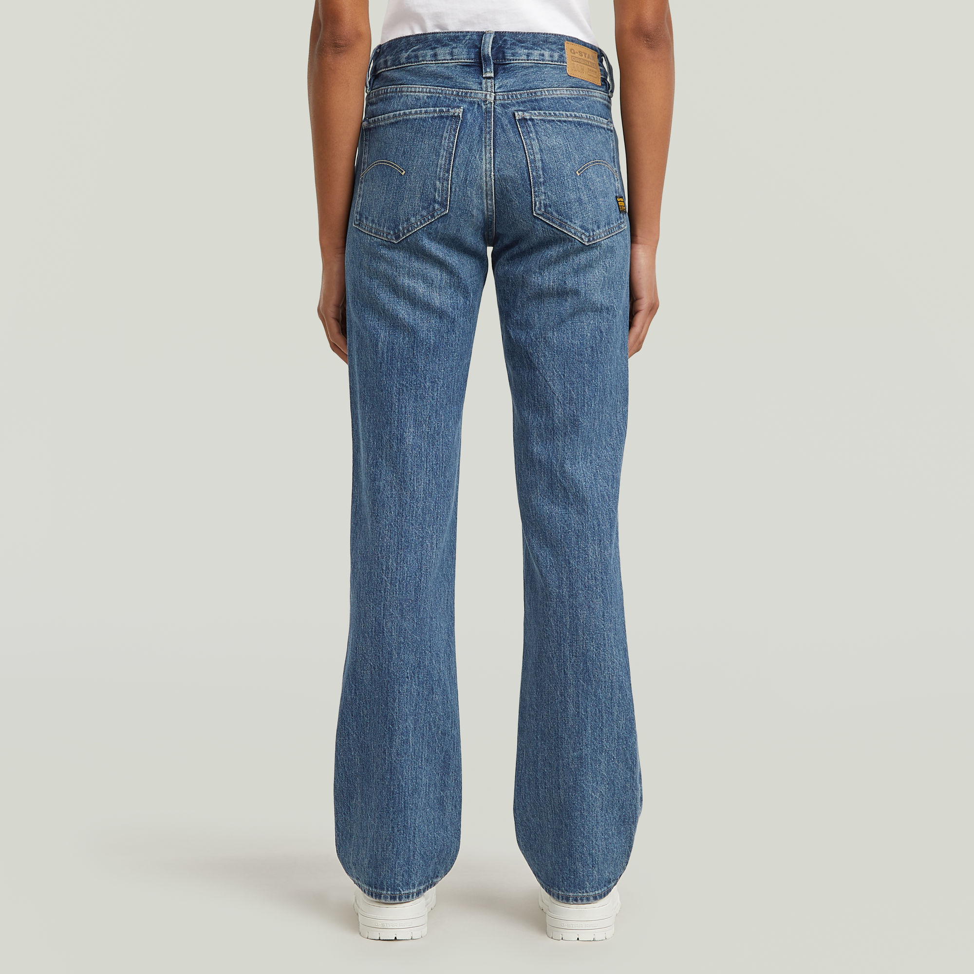 G-Star RAW G-Low Straight Jeans Midden blauw Dames