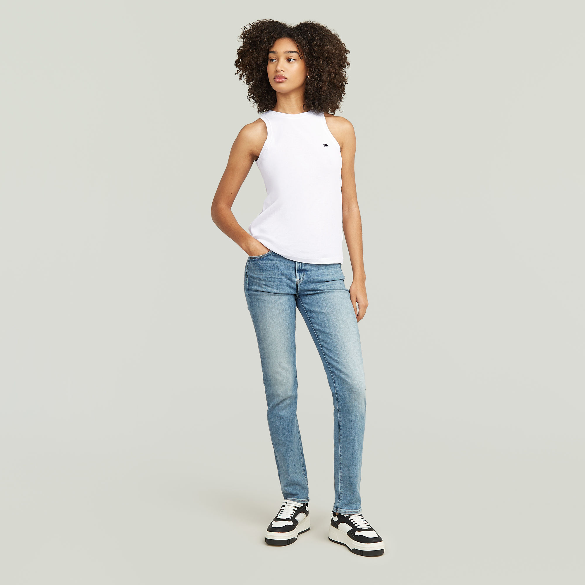 G-Star RAW Slim Rib Tanktop 2 Stuks Meerkleurig Dames