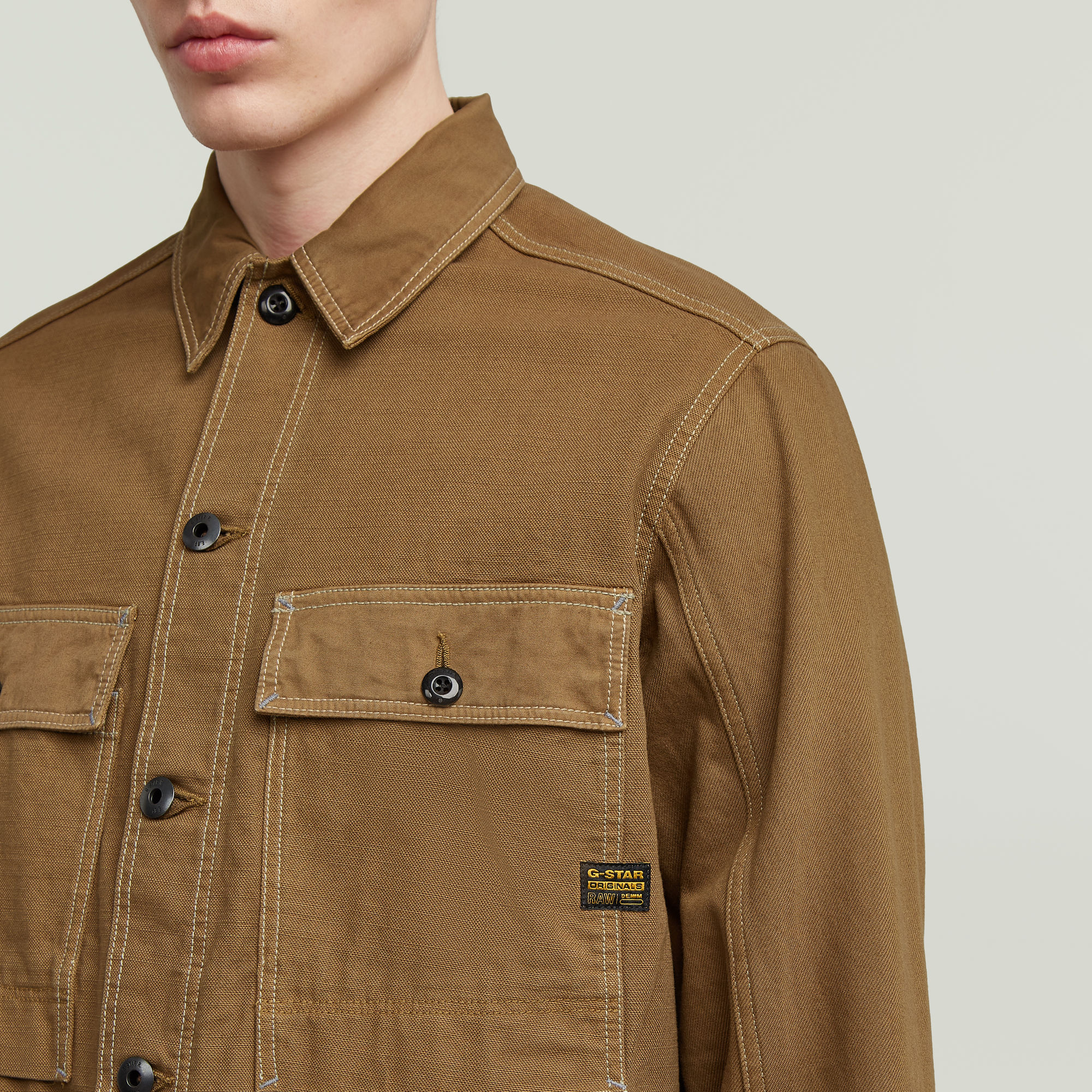 G-Star RAW Mosa Overshirt Bruin Heren