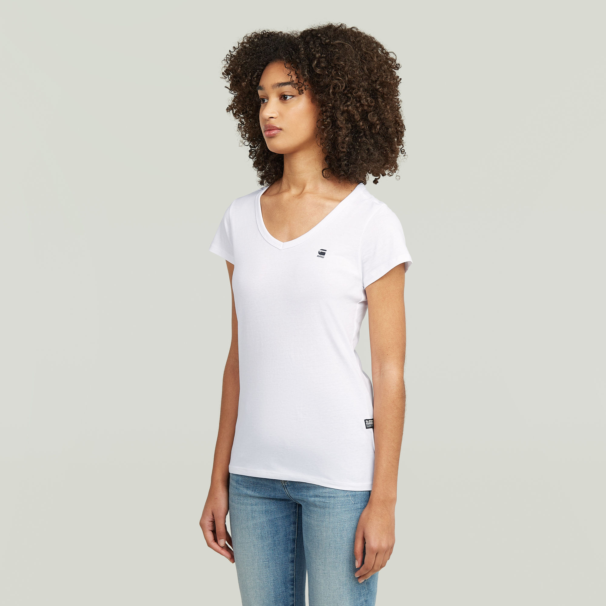 G-Star RAW Slim V-Hals Top 2 Stuks Wit Dames