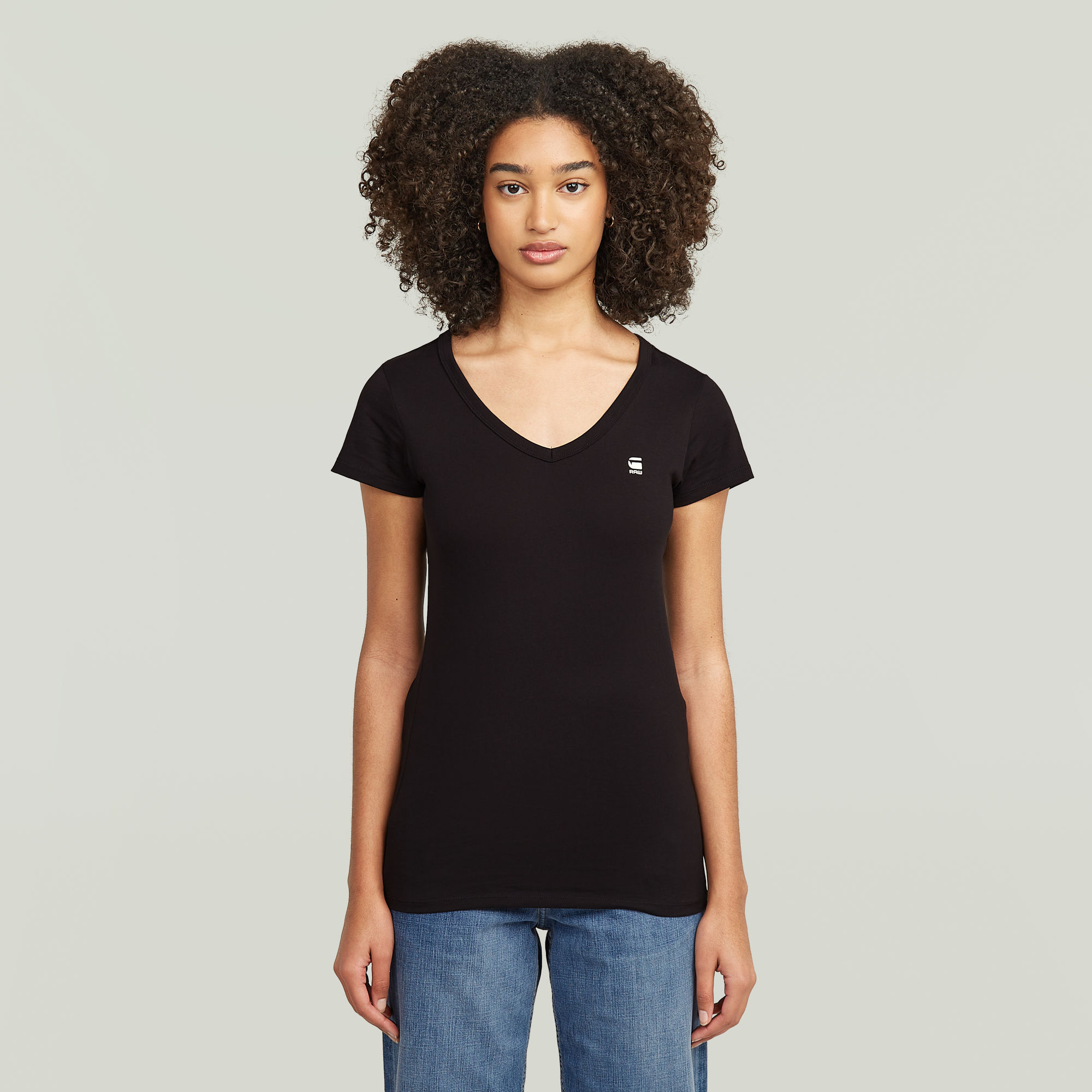 

Slim V-Neck Top 2-Pack - Black - Women