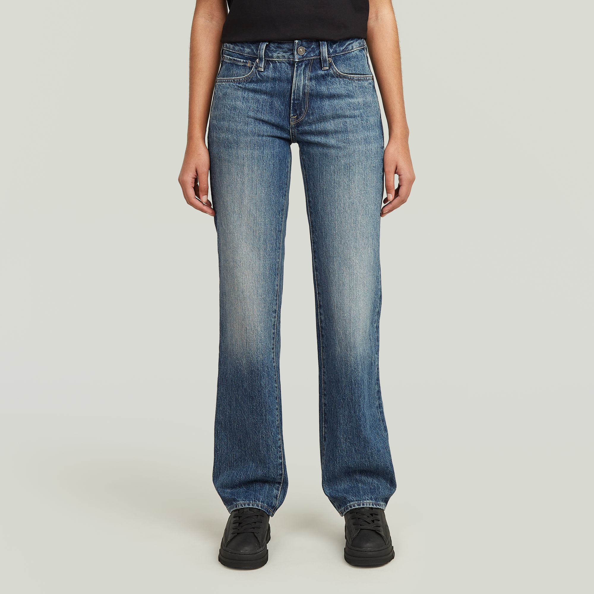 

G-Low Straight Jeans - Midden blauw - Dames