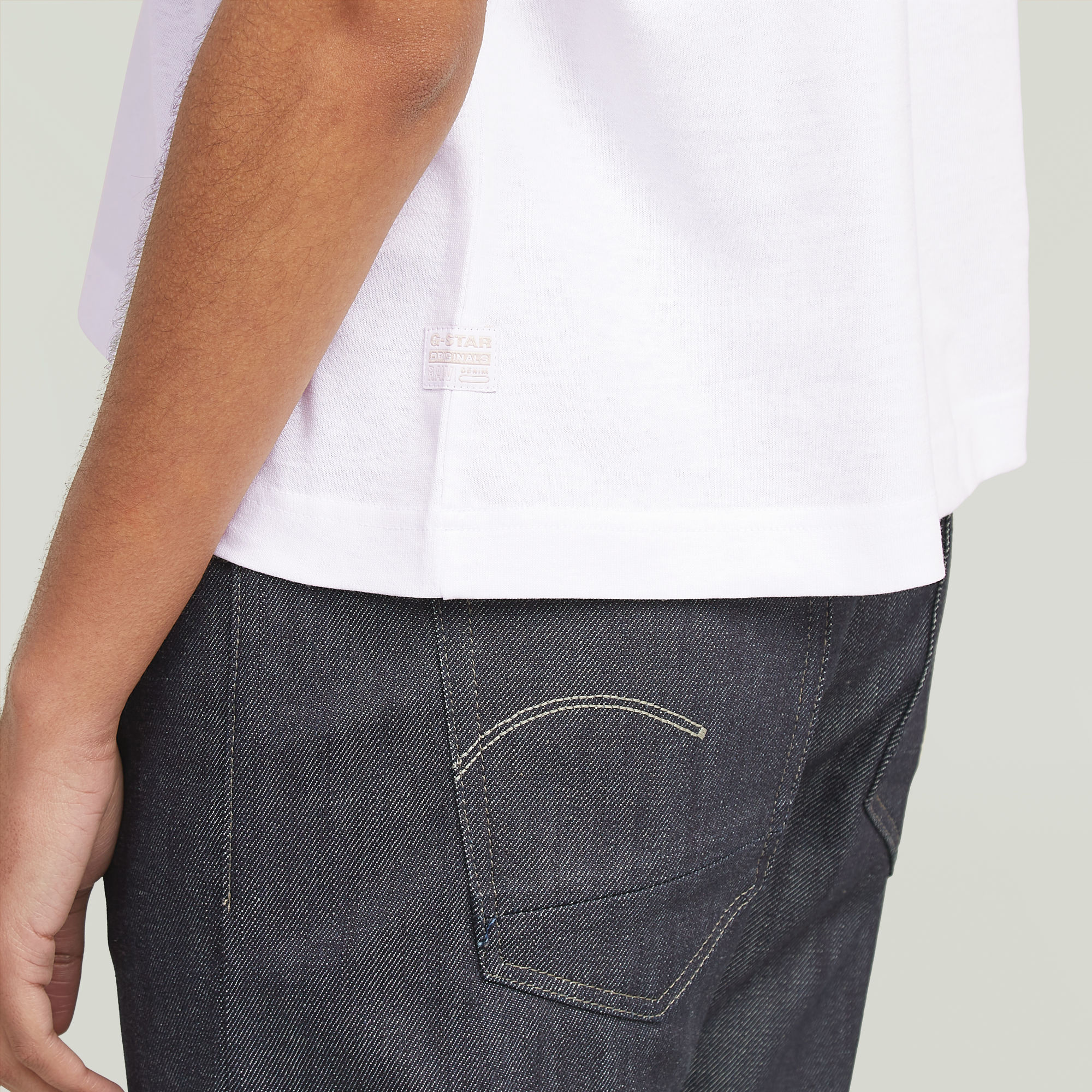 G-Star RAW Deep U-Neck Top Wit Dames