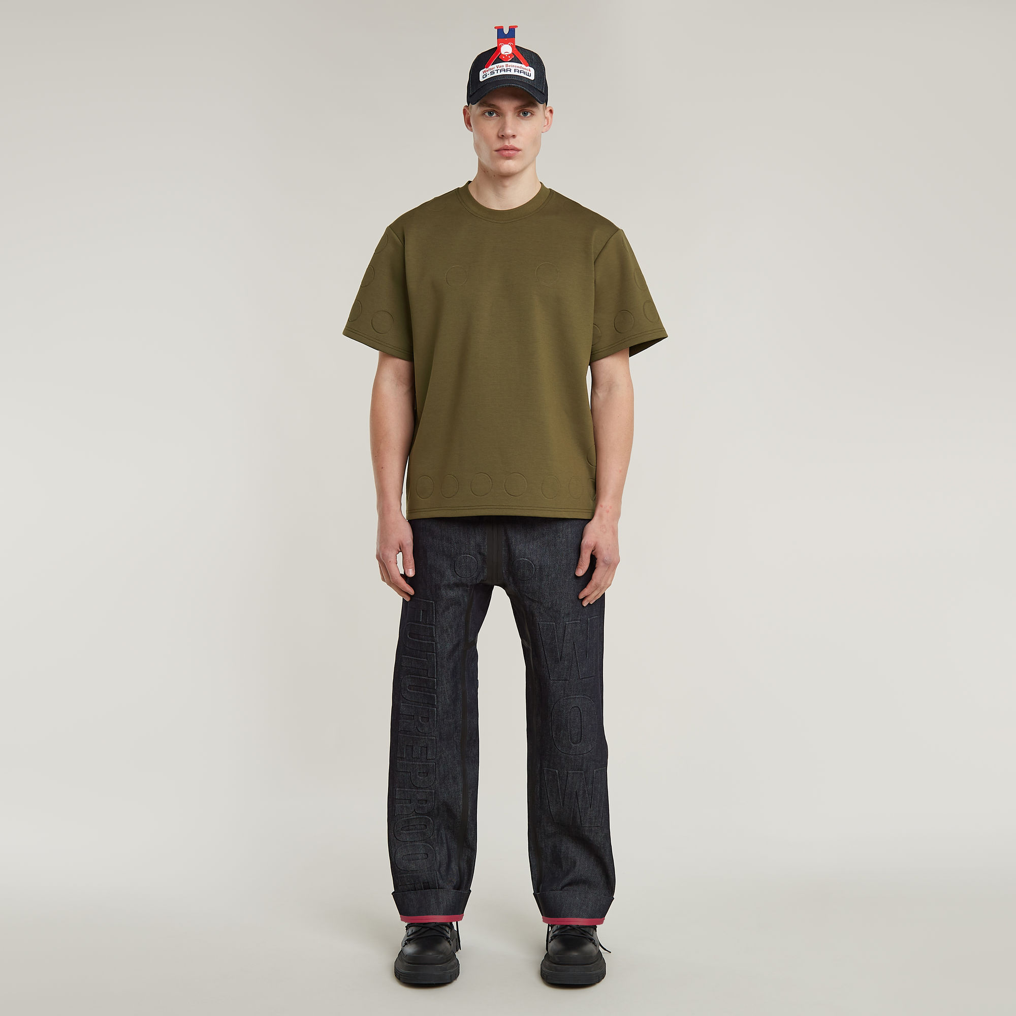G-Star RAW WVB Unisex Boxy T-Shirt Groen Heren