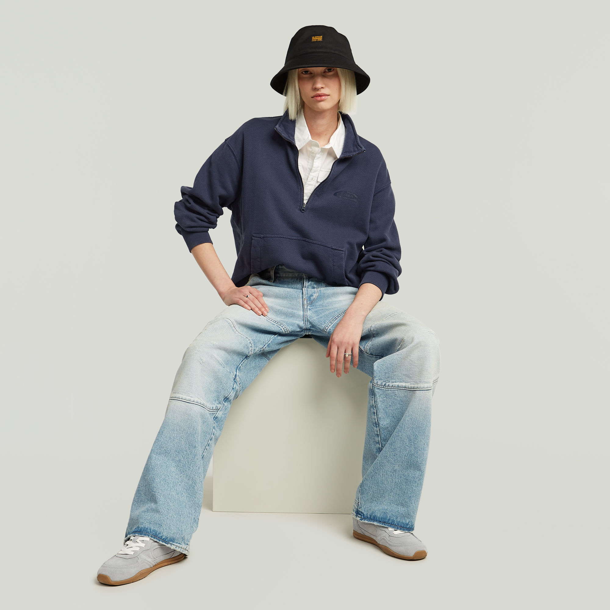G-Star RAW G-STAR Elwood Unisex Low Loose Jeans Lichtblauw Heren