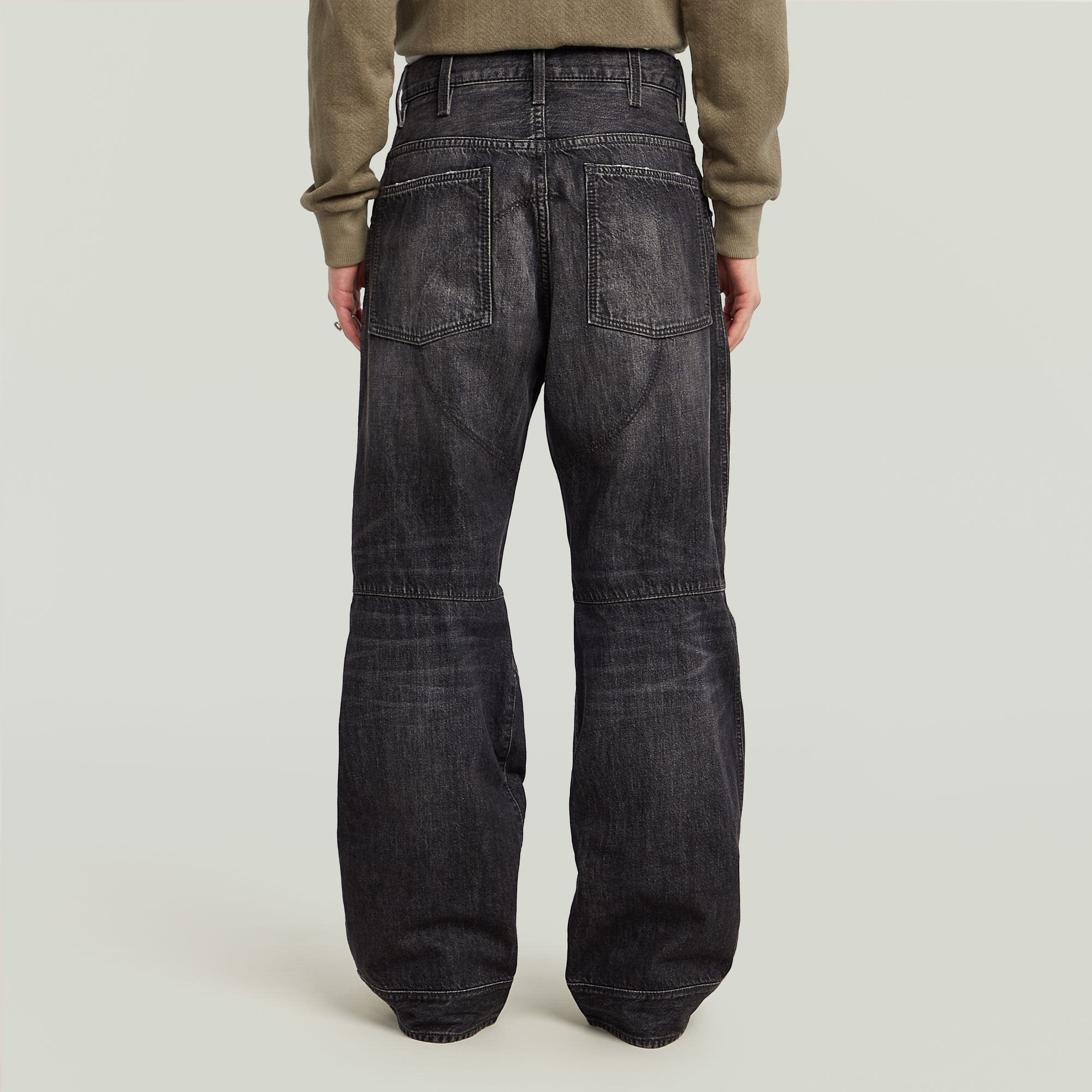 G-Star RAW G-STAR Elwood Unisex Low Loose Jeans Zwart Heren