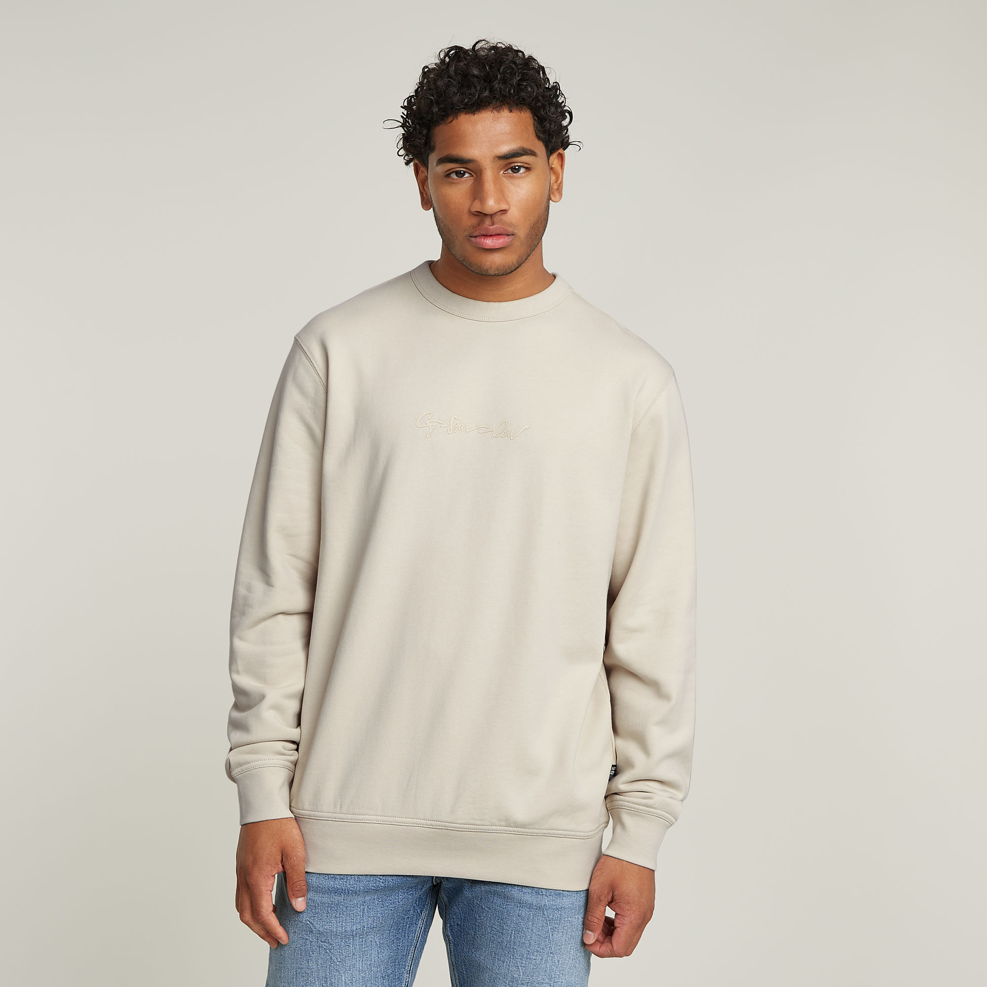 

G-Script Logo Sweater - Wit - Heren