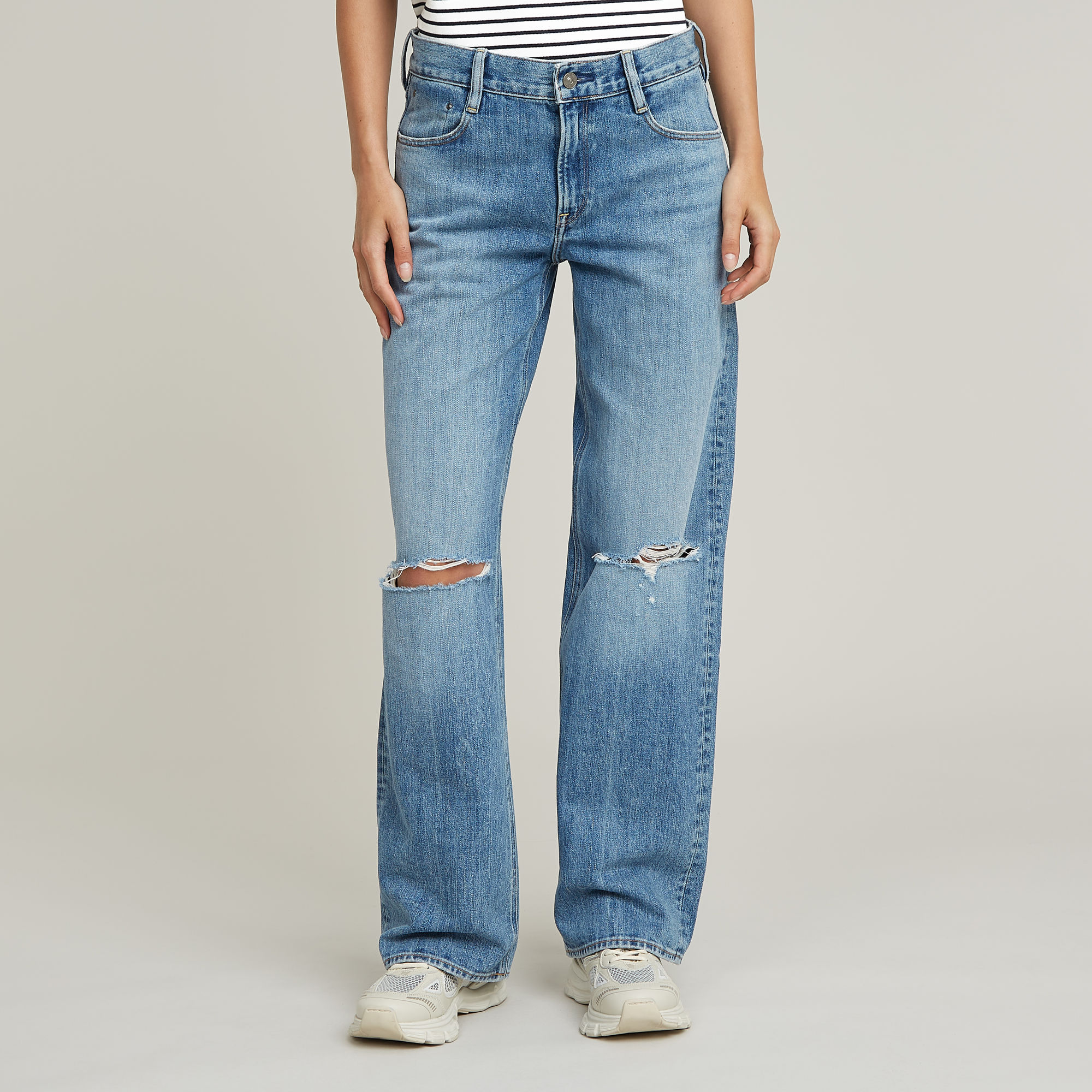 

Judee Loose Jeans - Midden blauw - Dames