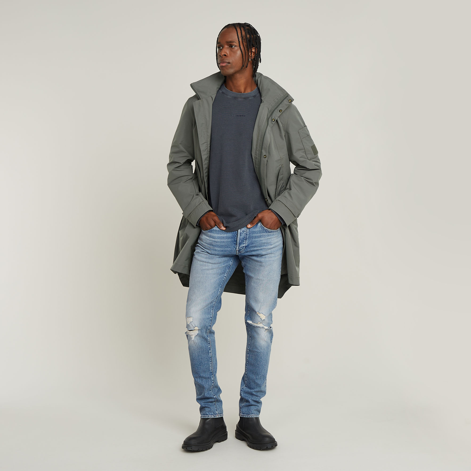 G-Star RAW Overdyed Tweeter Donkerblauw Heren