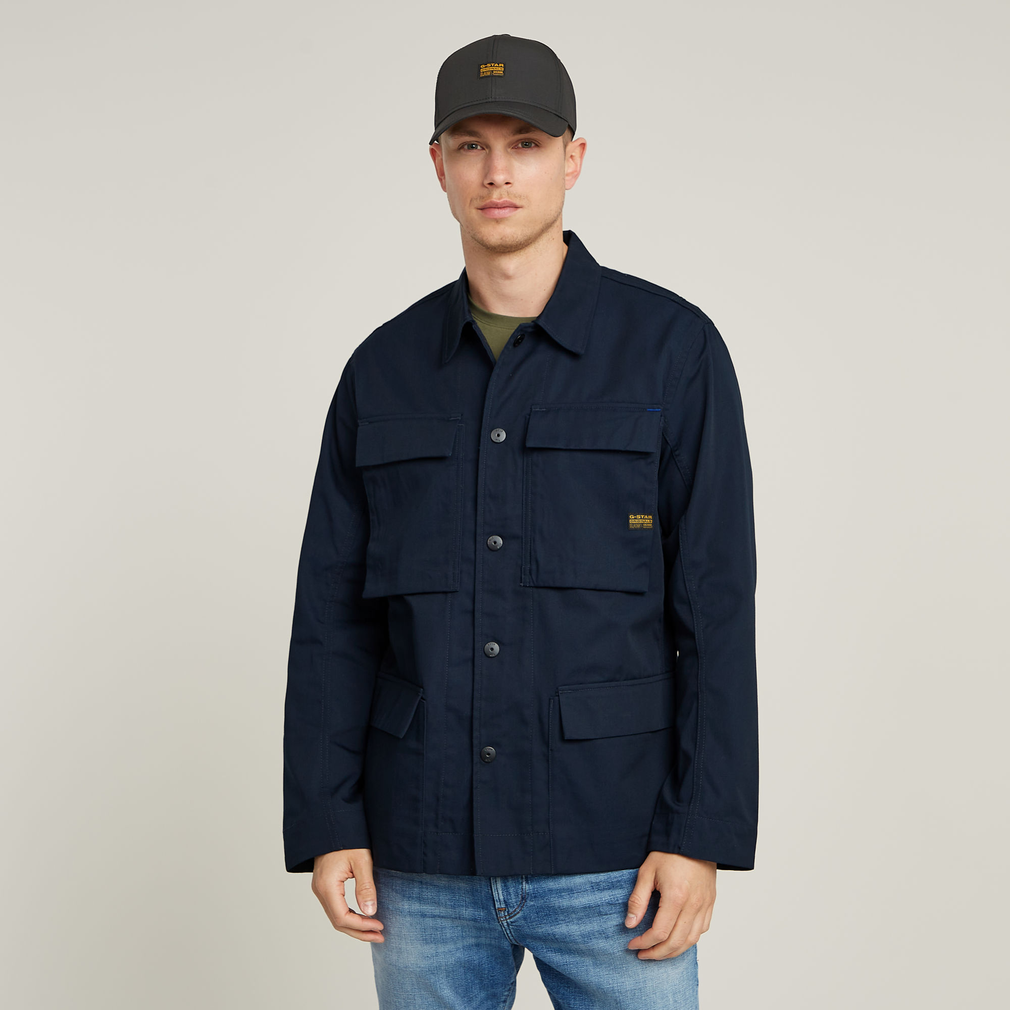 G-Star RAW 4 Pocket Overshirt Donkerblauw Heren